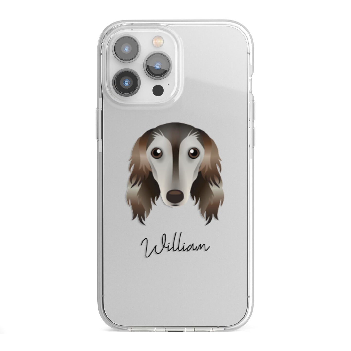 Saluki Personalised iPhone 13 Pro Max TPU Impact Case with White Edges