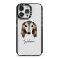 Saluki Personalised iPhone 14 Pro Max Black Impact Case on Silver phone