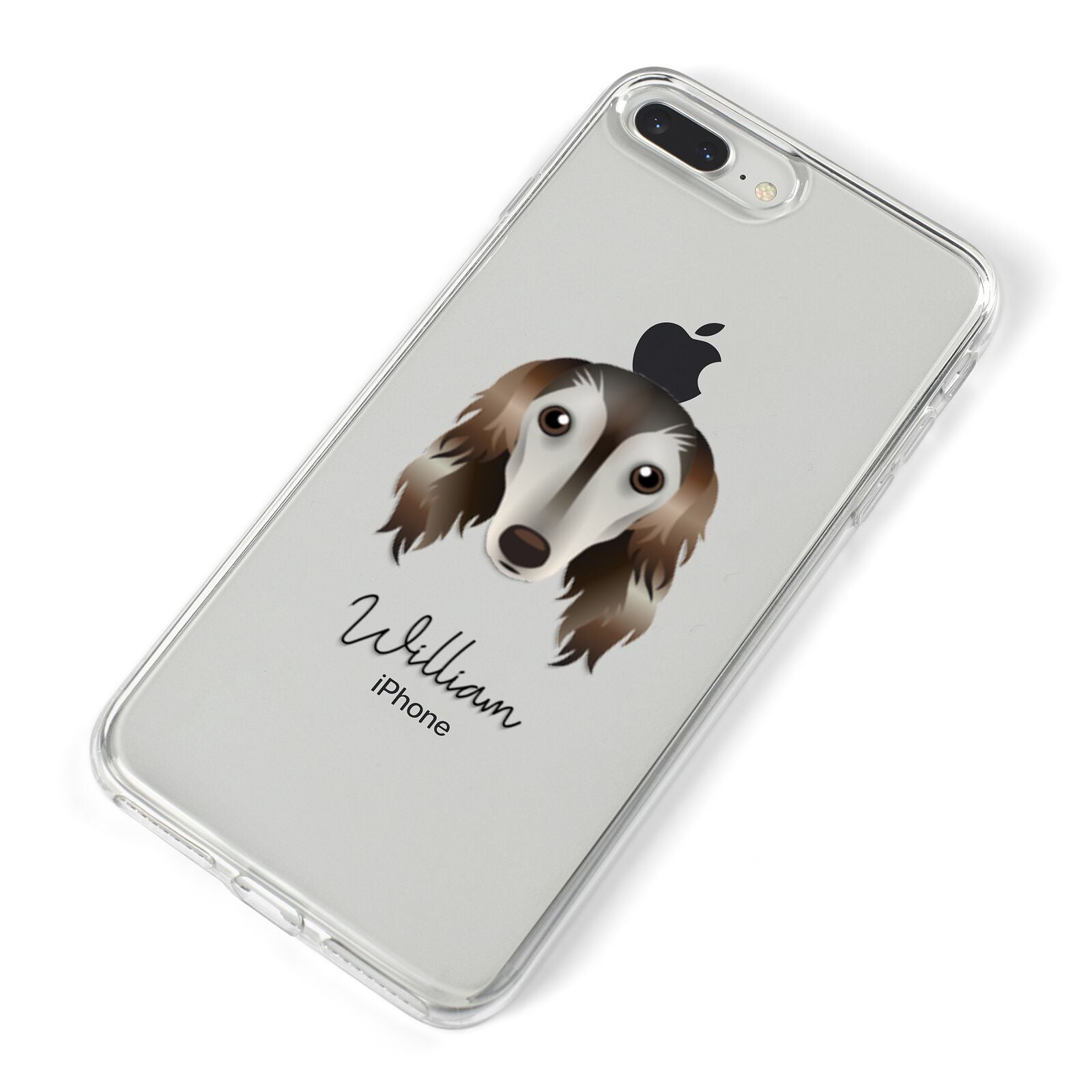 Saluki Personalised iPhone 8 Plus Bumper Case on Silver iPhone Alternative Image