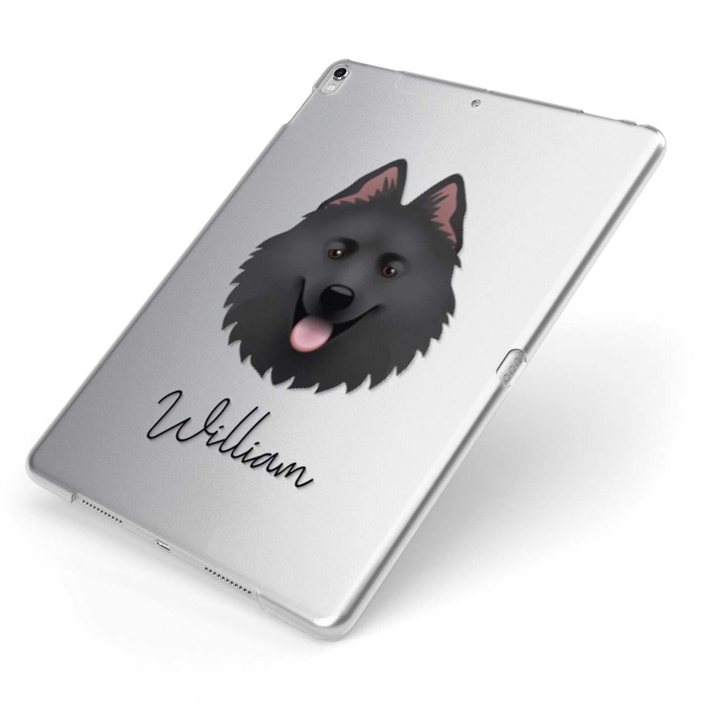 Samoyed Personalised Apple iPad Case on Silver iPad Side View