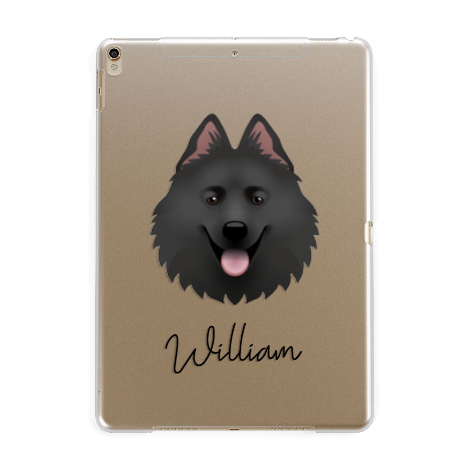 Samoyed Personalised Apple iPad Gold Case