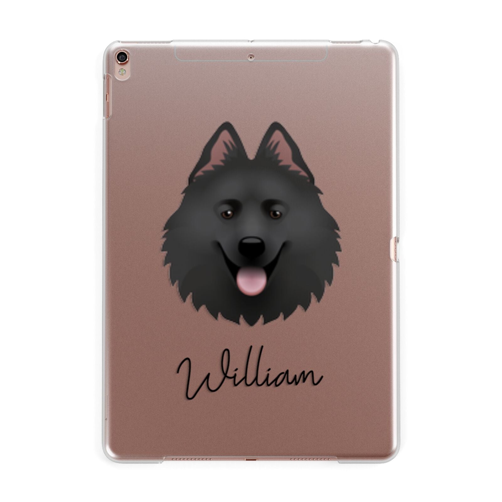 Samoyed Personalised Apple iPad Rose Gold Case