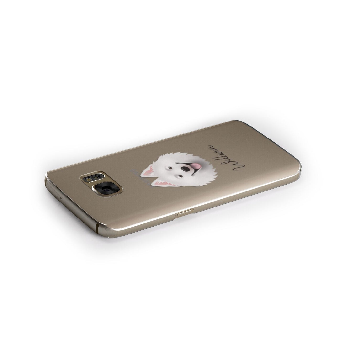 Samoyed Personalised Samsung Galaxy Case Side Close Up