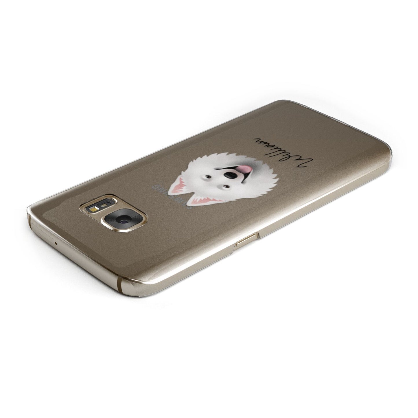 Samoyed Personalised Samsung Galaxy Case Top Cutout