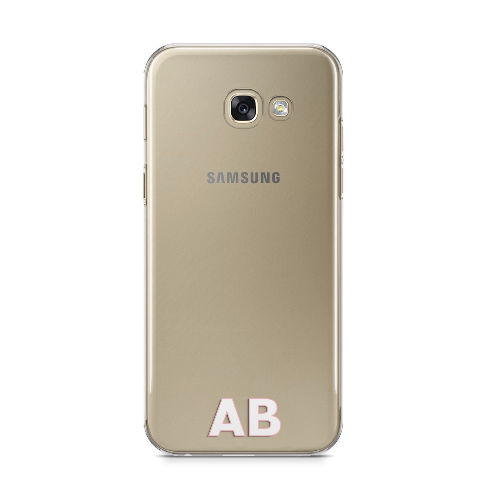 Sans Serif Initials Samsung Galaxy A5 2017 Case on gold phone