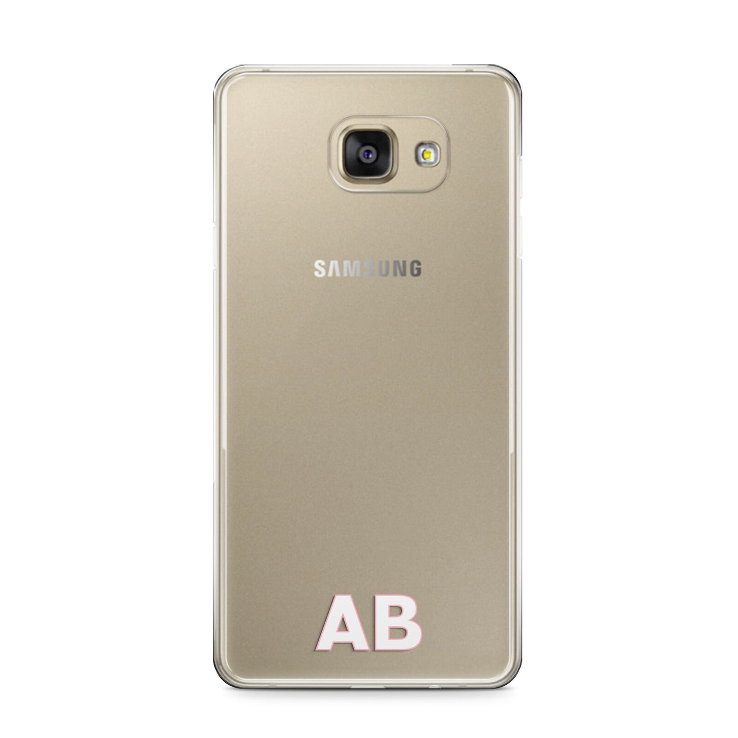 Sans Serif Initials Samsung Galaxy A9 2016 Case on gold phone