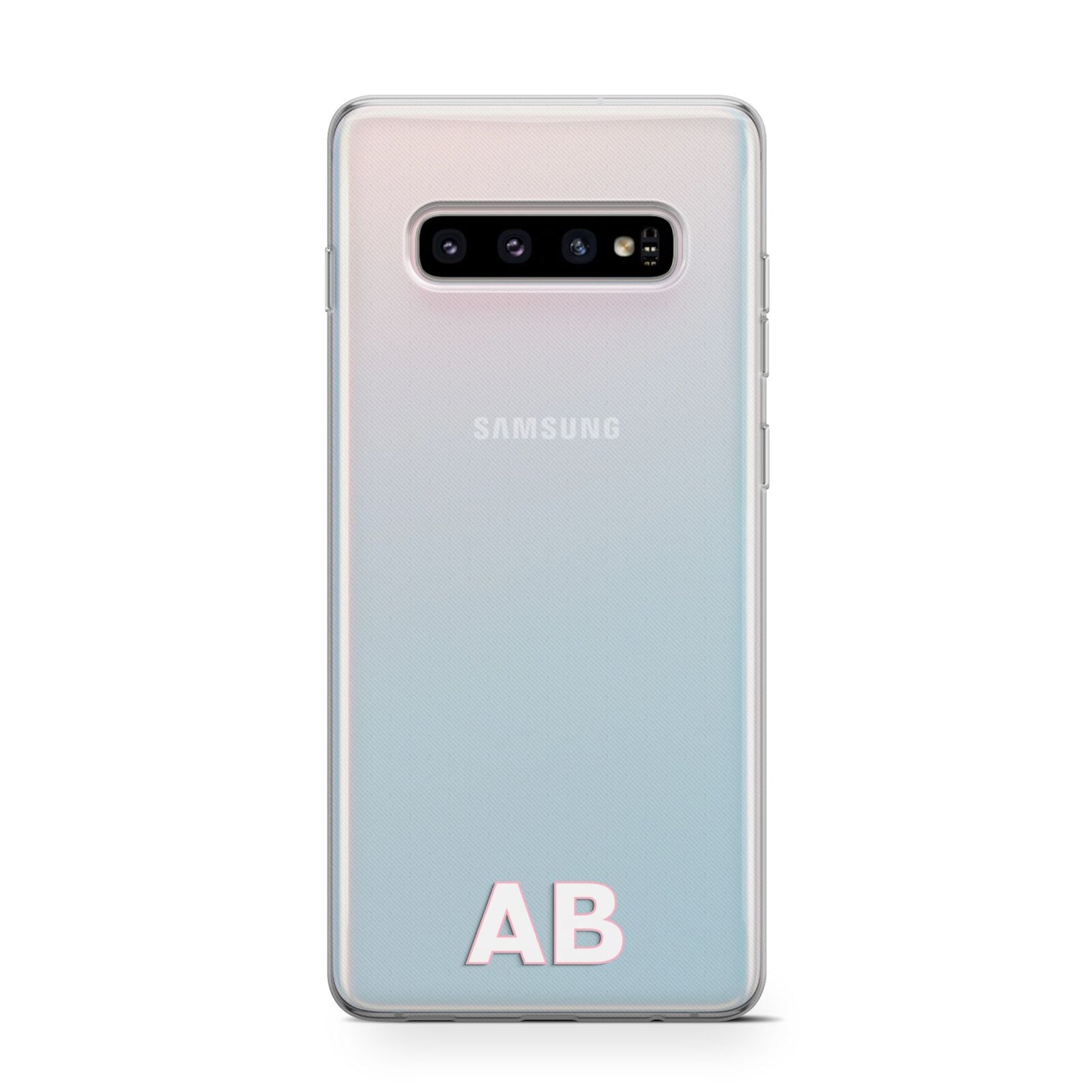 Sans Serif Initials Samsung Galaxy S10 Case