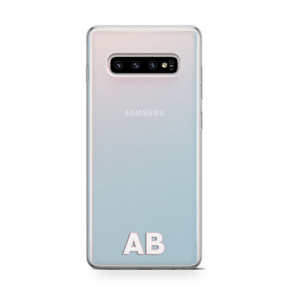 Sans Serif Initials Samsung Galaxy S10 Case