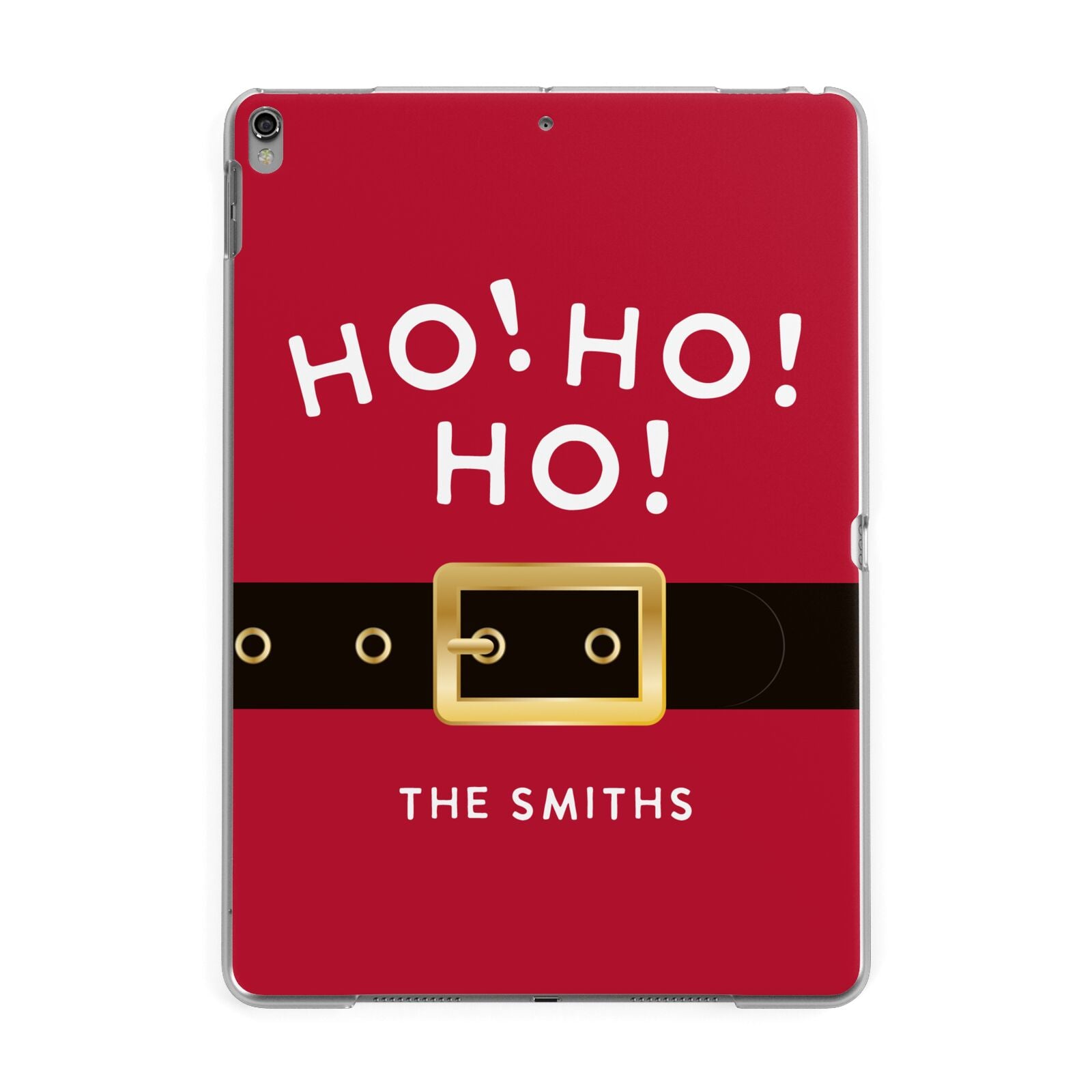 Santa Belt Personalised Apple iPad Grey Case