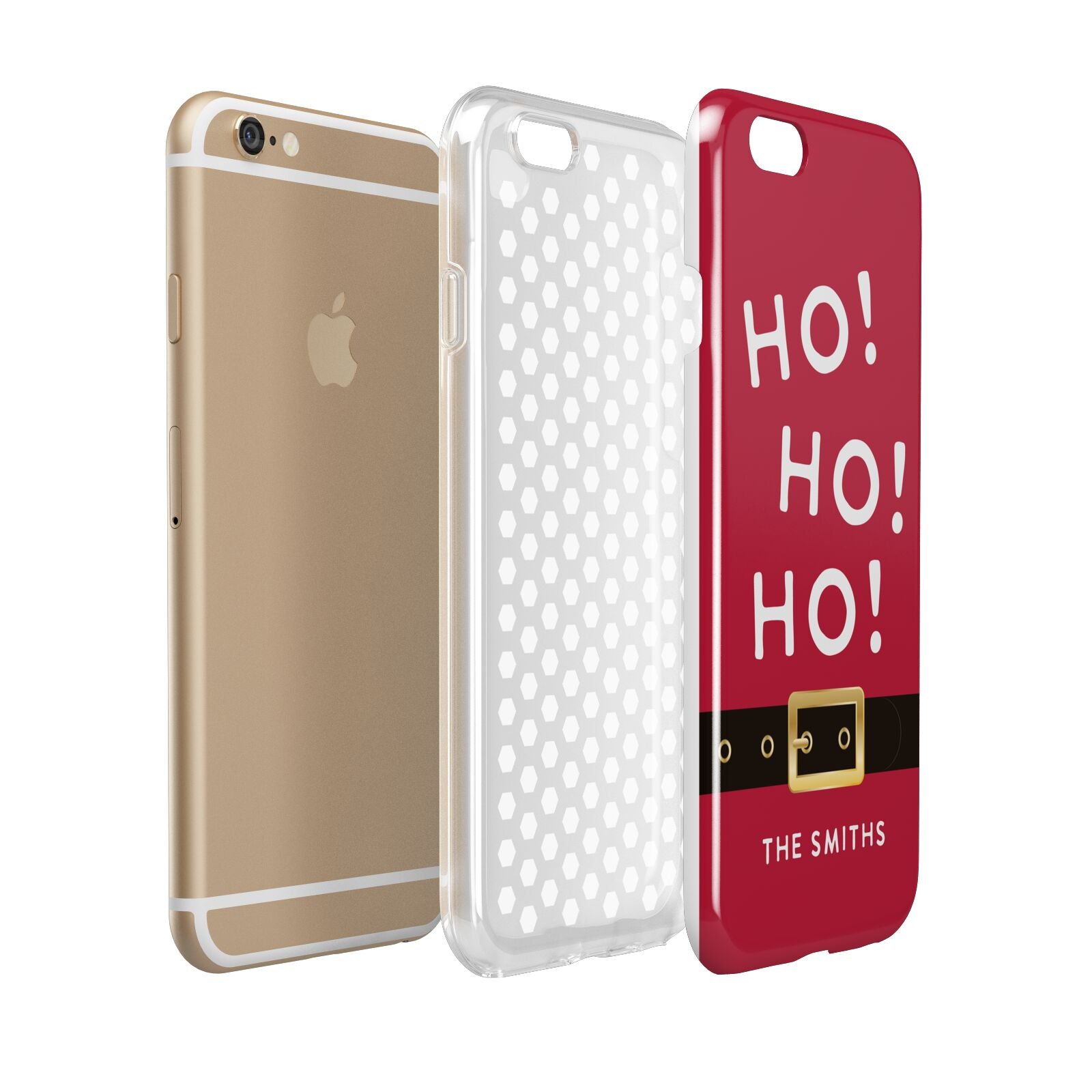 Santa Belt Personalised Apple iPhone 6 3D Tough Case Expanded view