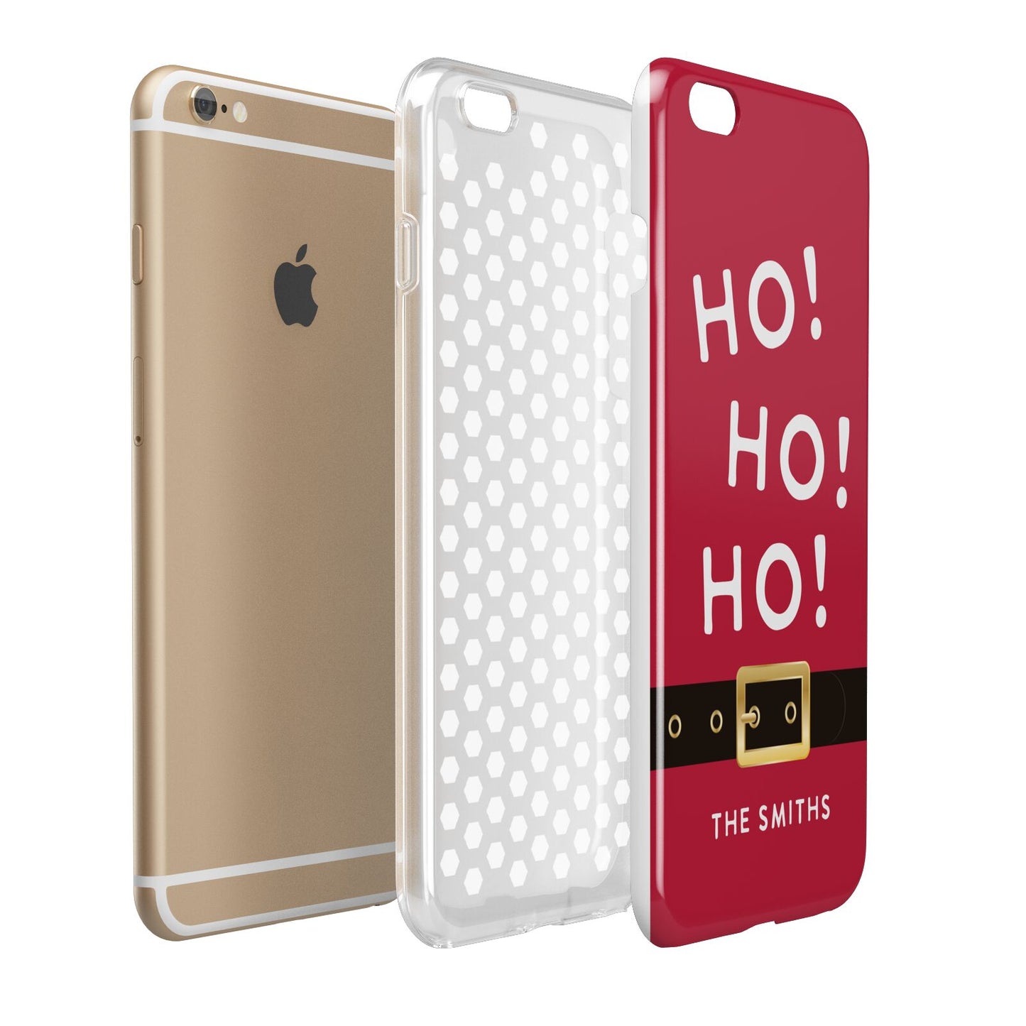 Santa Belt Personalised Apple iPhone 6 Plus 3D Tough Case Expand Detail Image