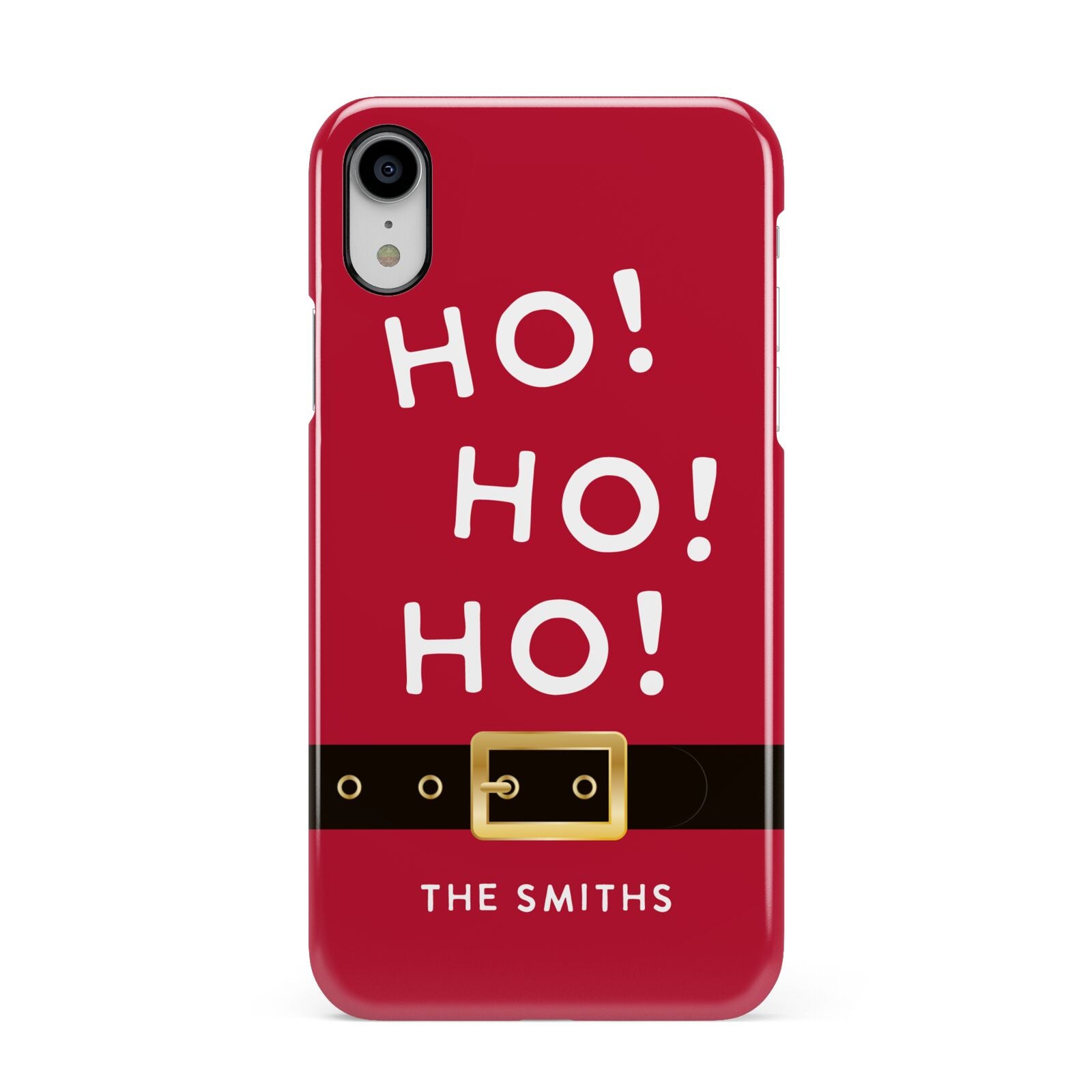 Santa Belt Personalised Apple iPhone XR White 3D Snap Case