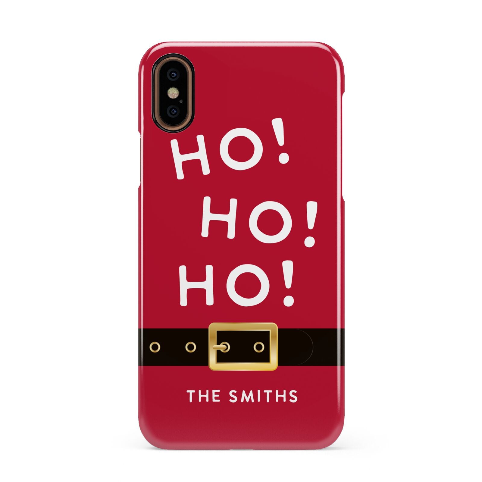 Santa Belt Personalised Apple iPhone XS 3D Snap Case