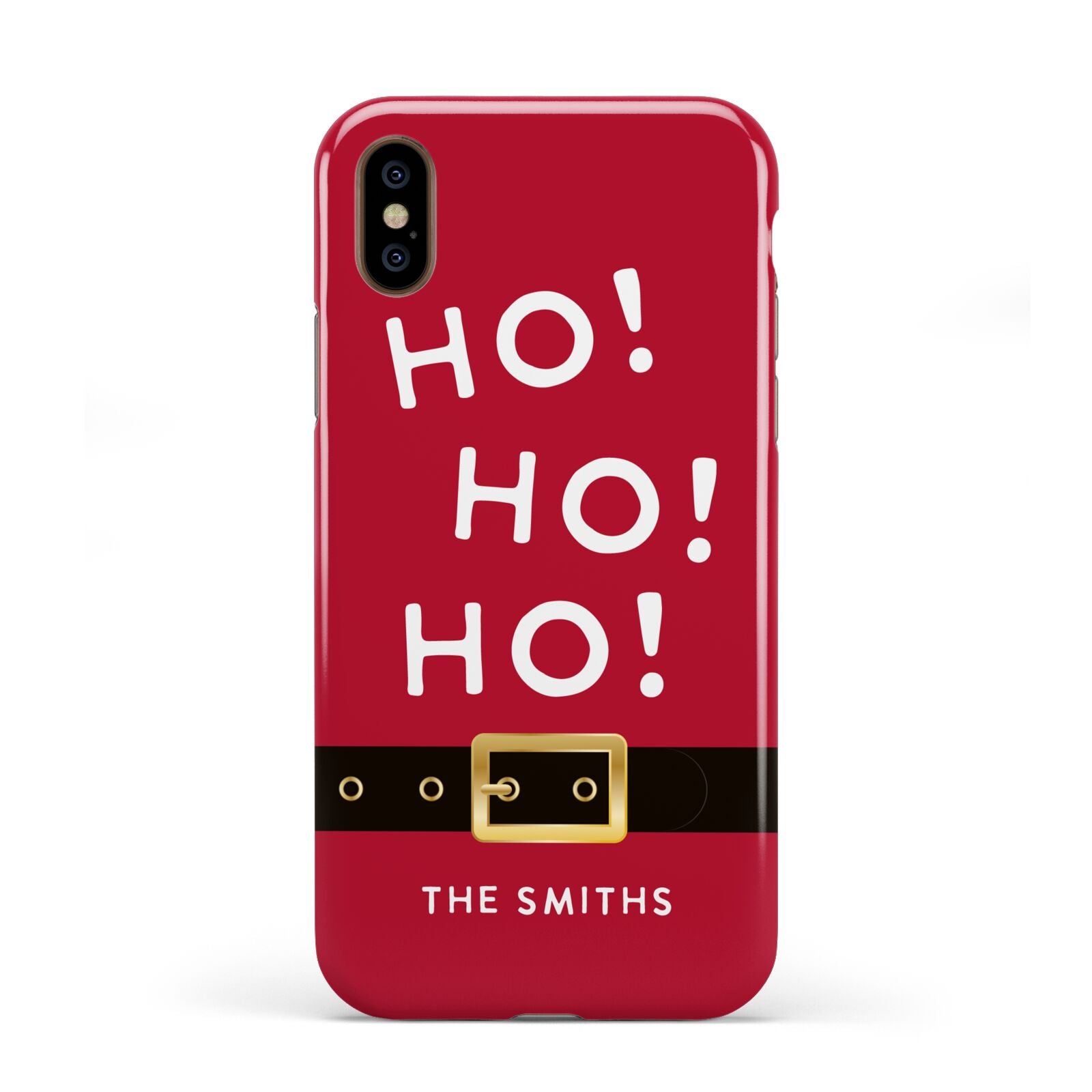 Santa Belt Personalised Apple iPhone XS 3D Tough