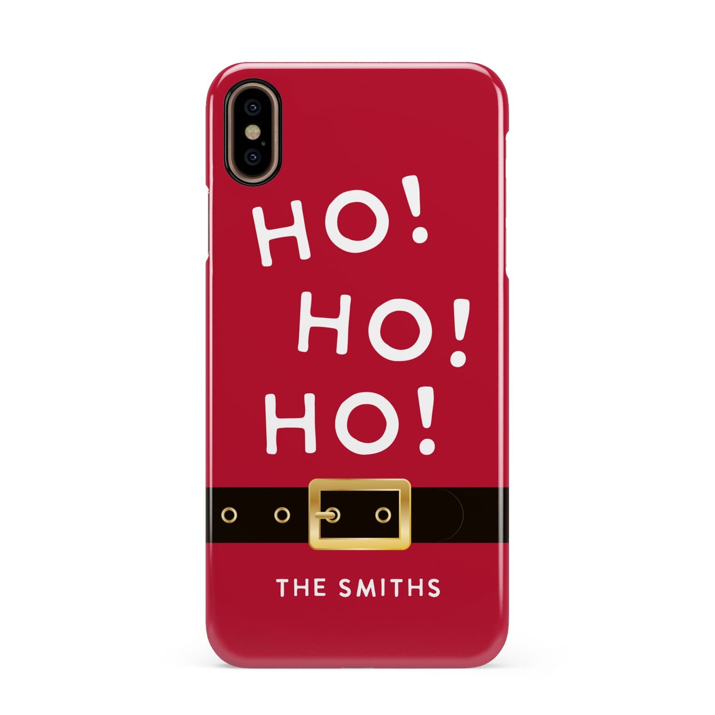 Santa Belt Personalised Apple iPhone Xs Max 3D Snap Case