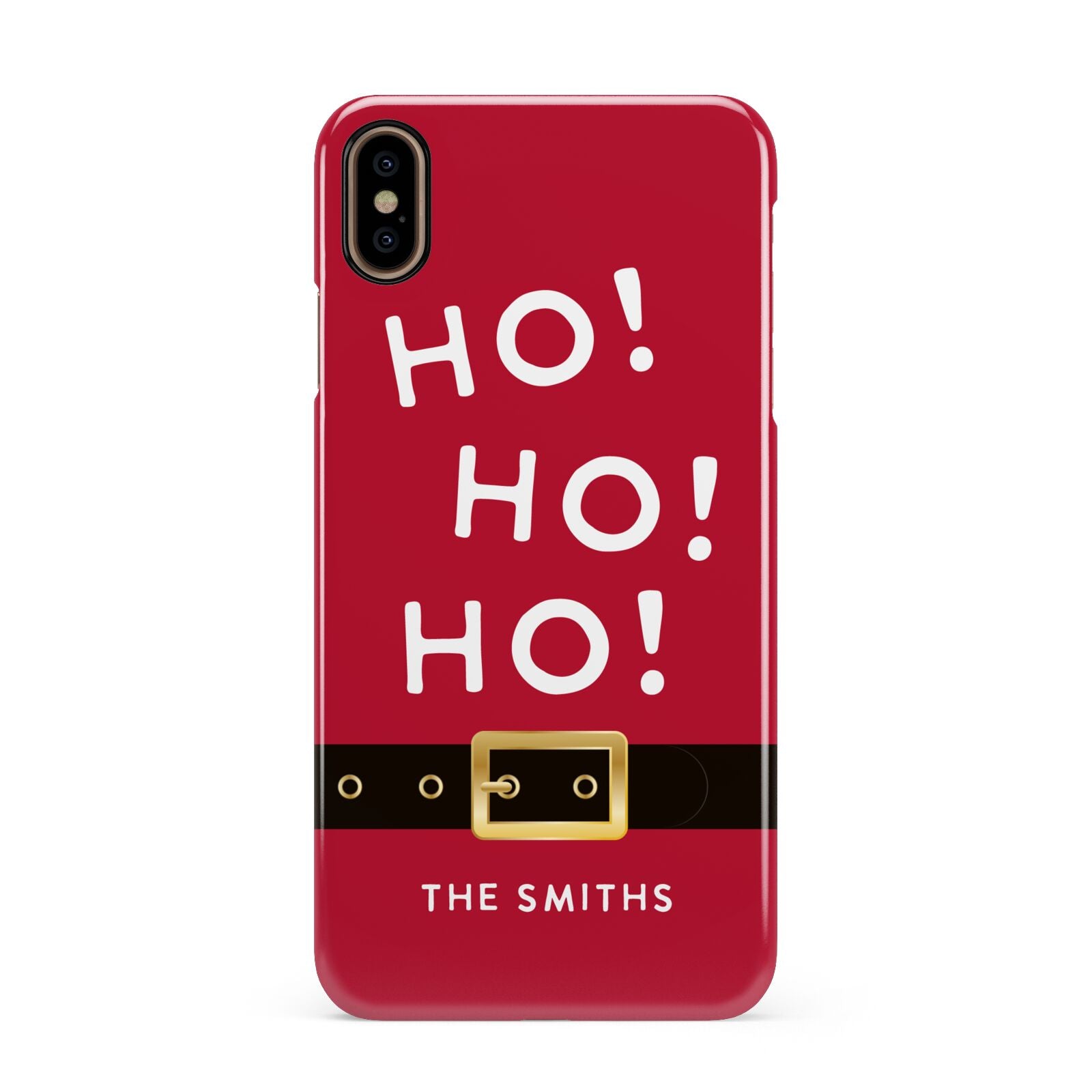 Santa Belt Personalised Apple iPhone Xs Max 3D Snap Case