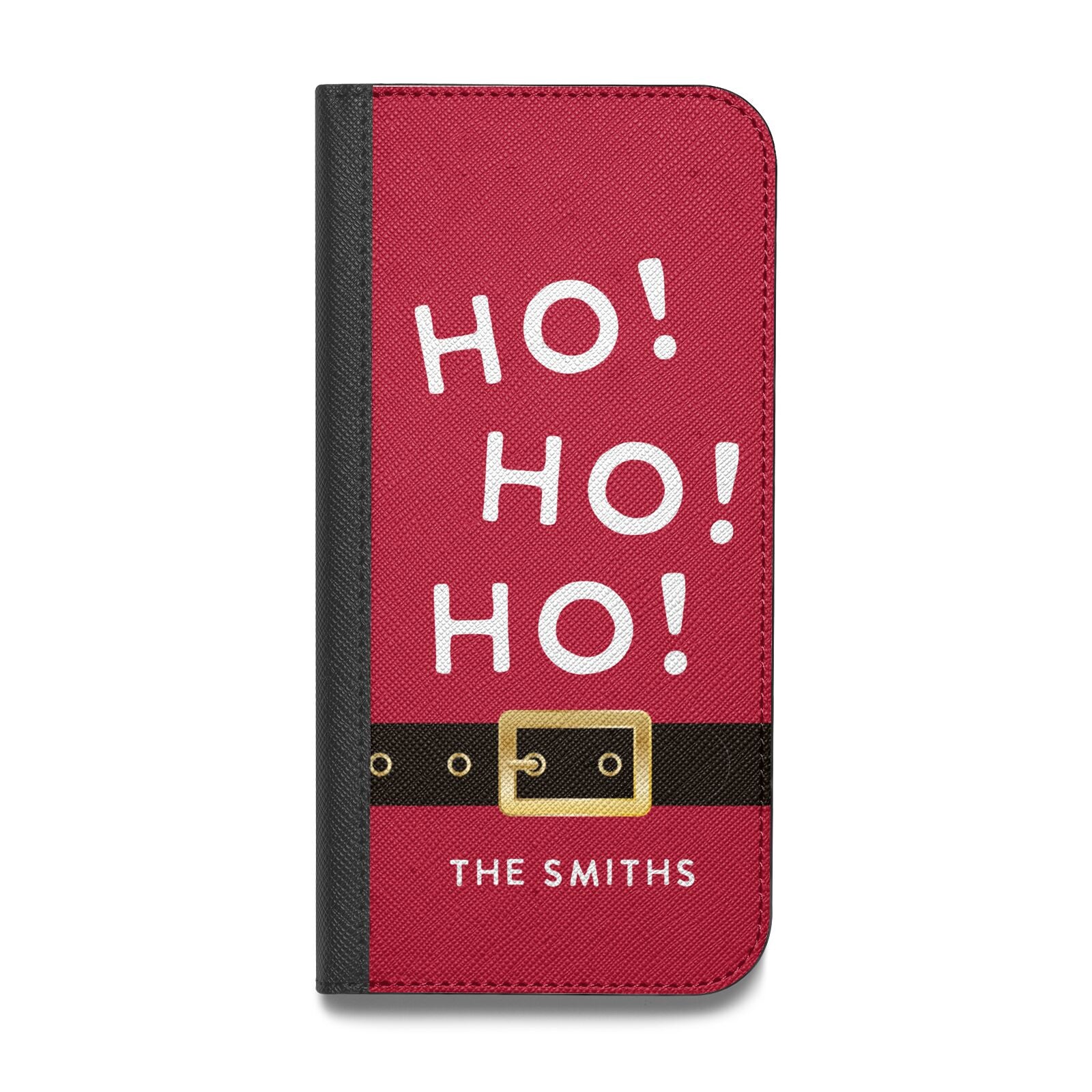 Santa Belt Personalised Vegan Leather Flip iPhone Case