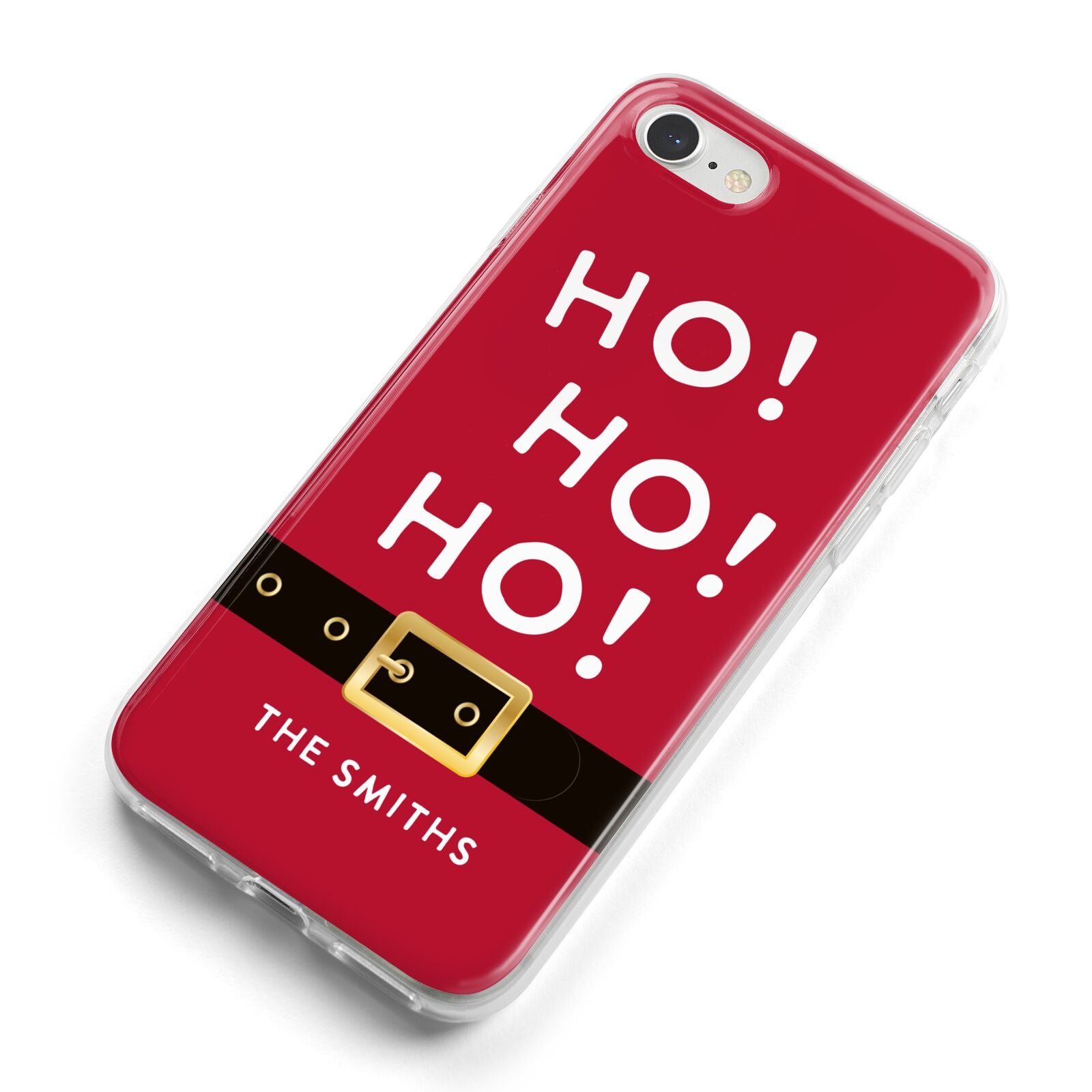 Santa Belt Personalised iPhone 8 Bumper Case on Silver iPhone Alternative Image