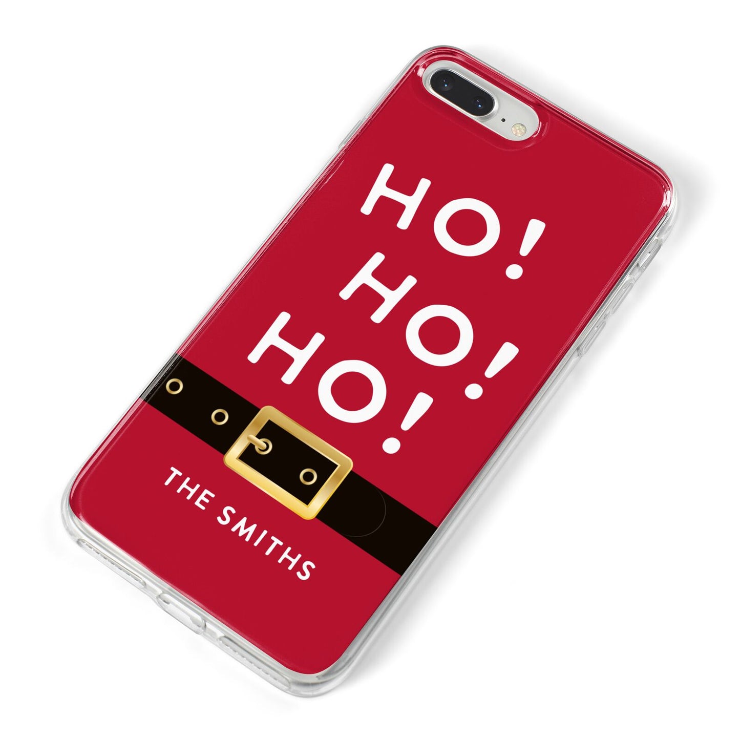 Santa Belt Personalised iPhone 8 Plus Bumper Case on Silver iPhone Alternative Image