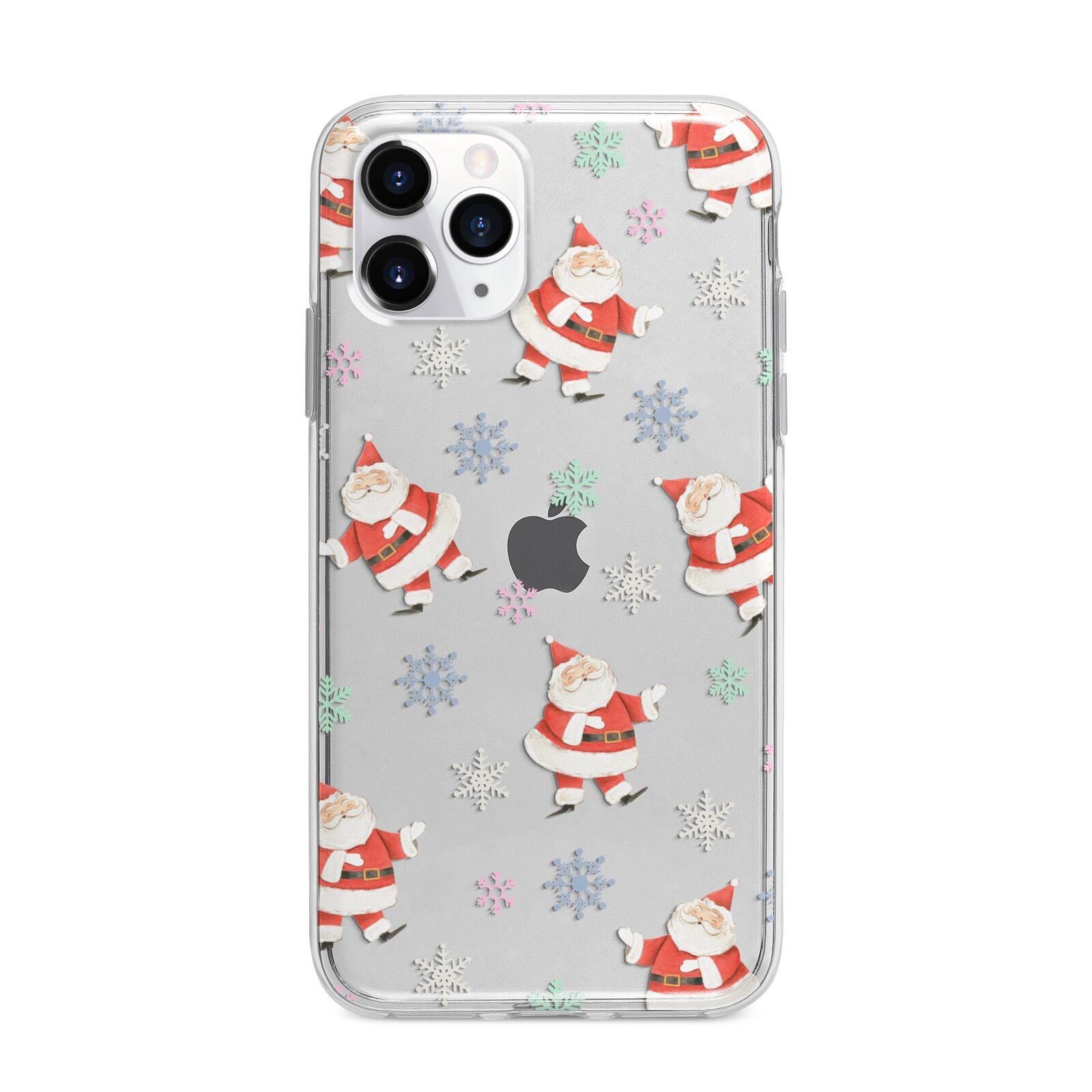 Santa Snowflake Apple iPhone 11 Pro Max in Silver with Bumper Case