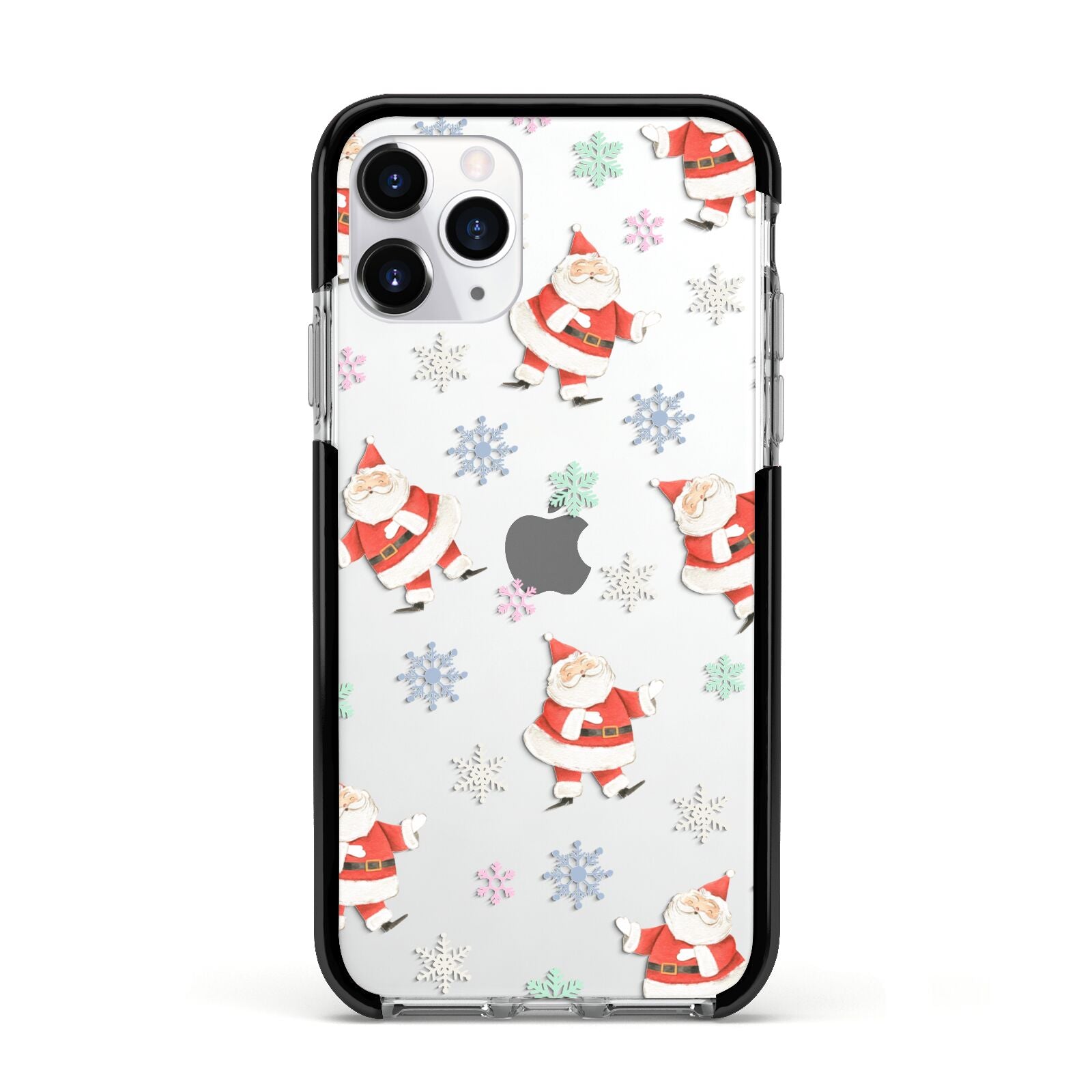 Santa Snowflake Apple iPhone 11 Pro in Silver with Black Impact Case