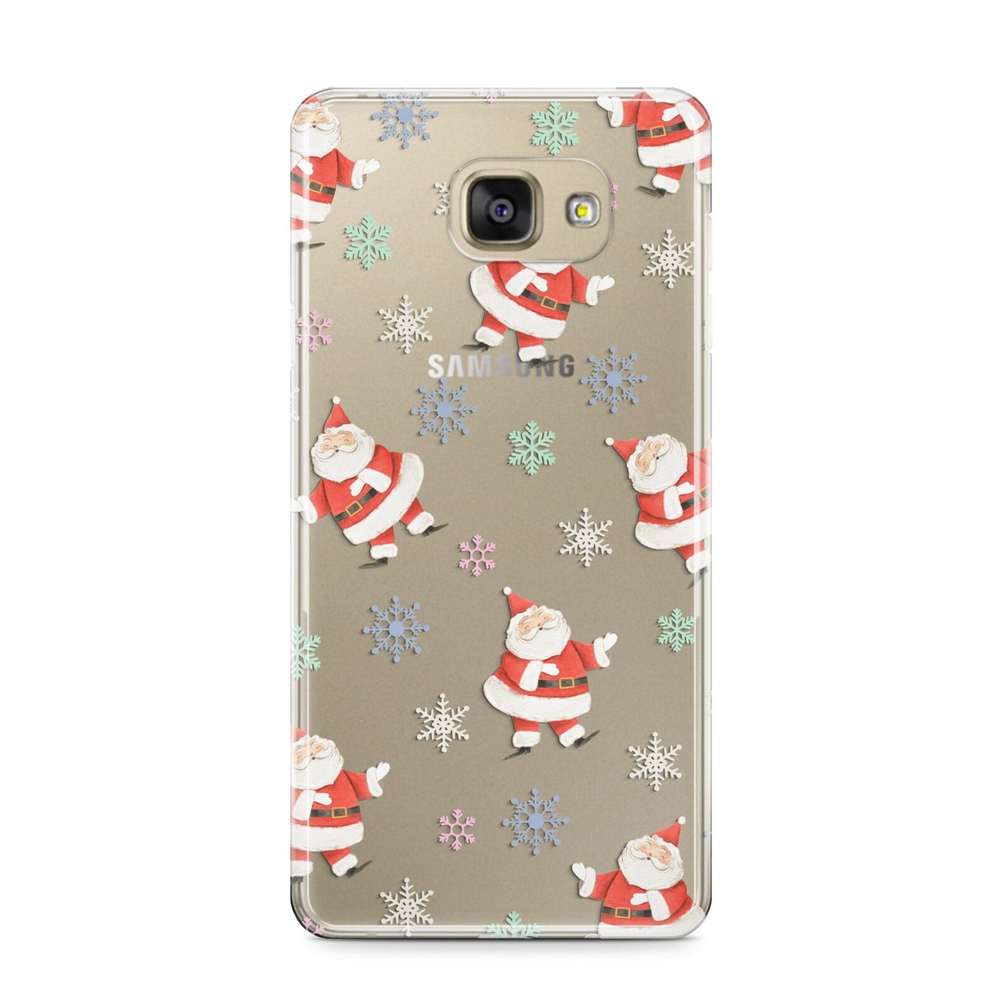 Santa Snowflake Samsung Galaxy A9 2016 Case on gold phone