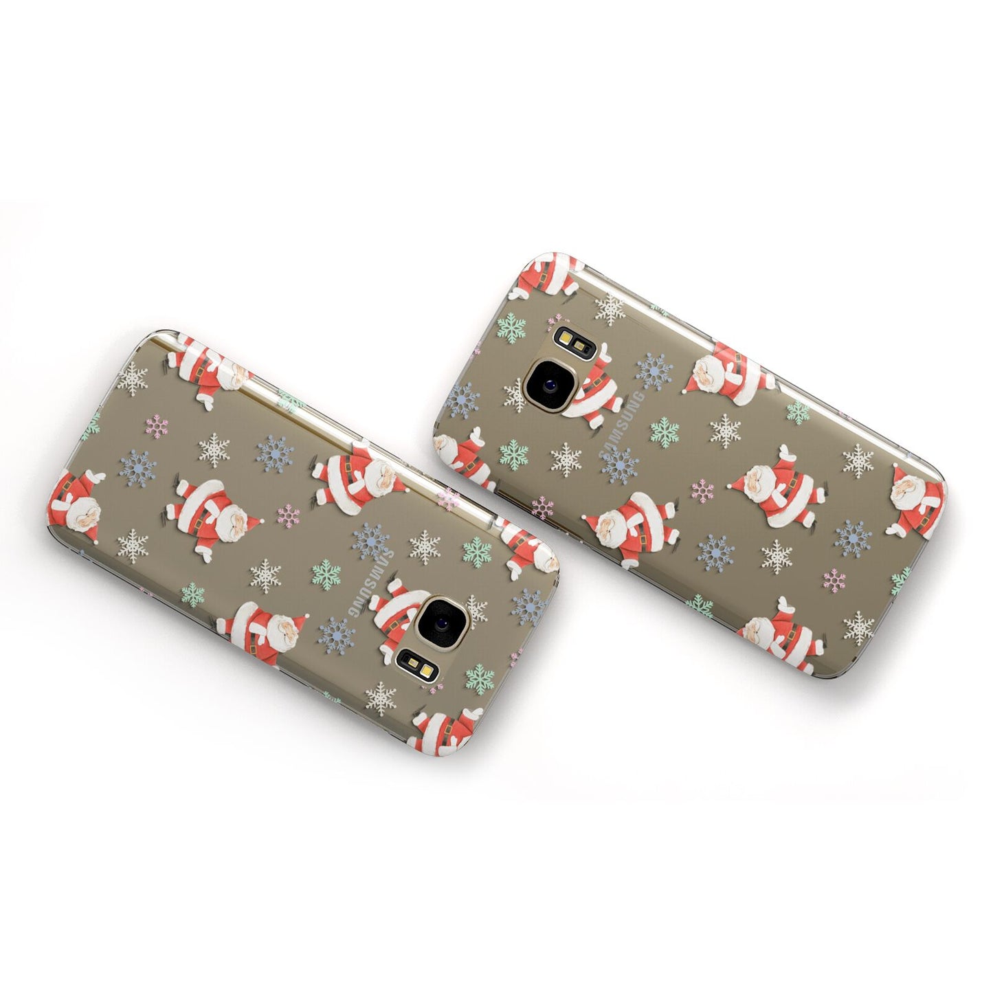 Santa Snowflake Samsung Galaxy Case Flat Overview