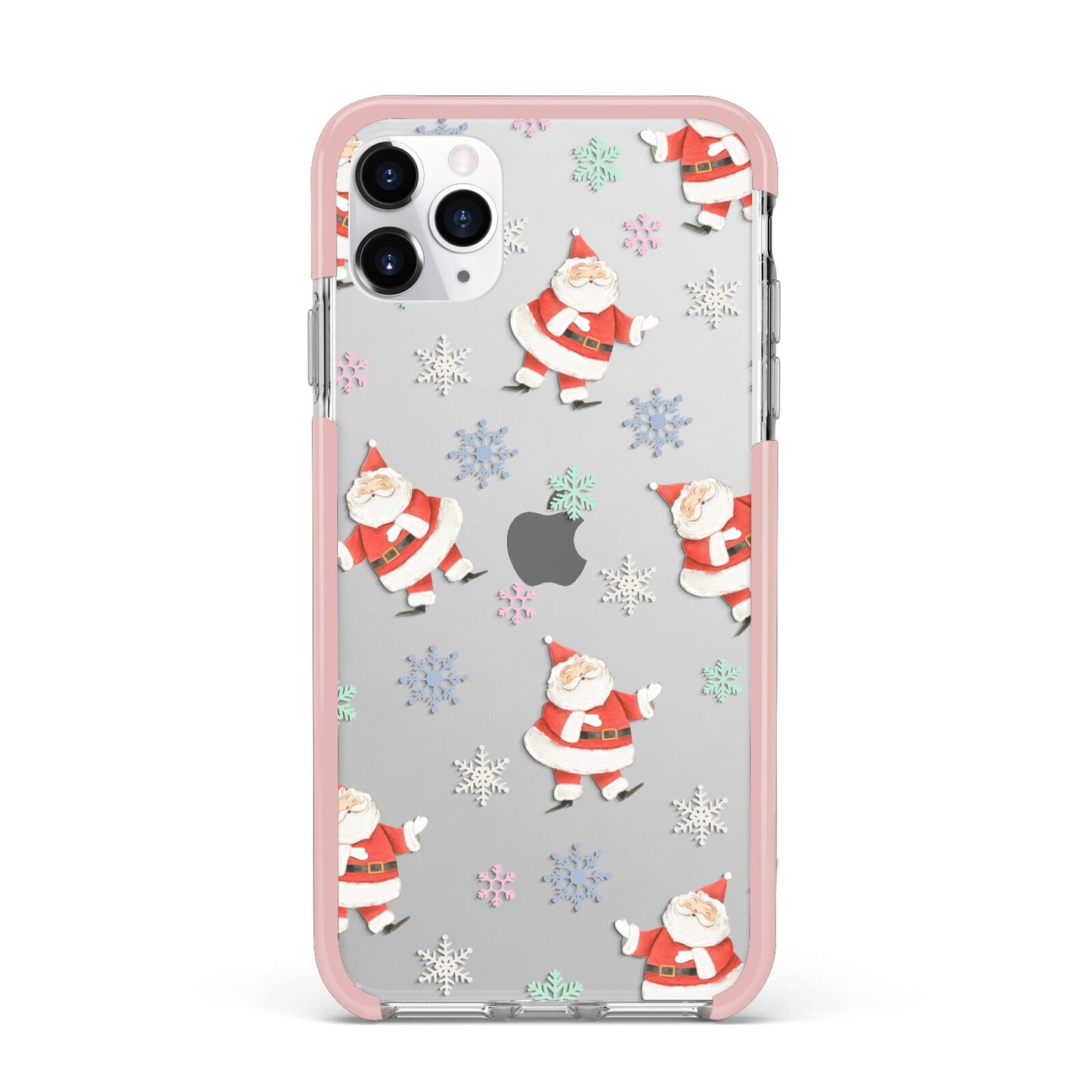 Santa Snowflake iPhone 11 Pro Max Impact Pink Edge Case