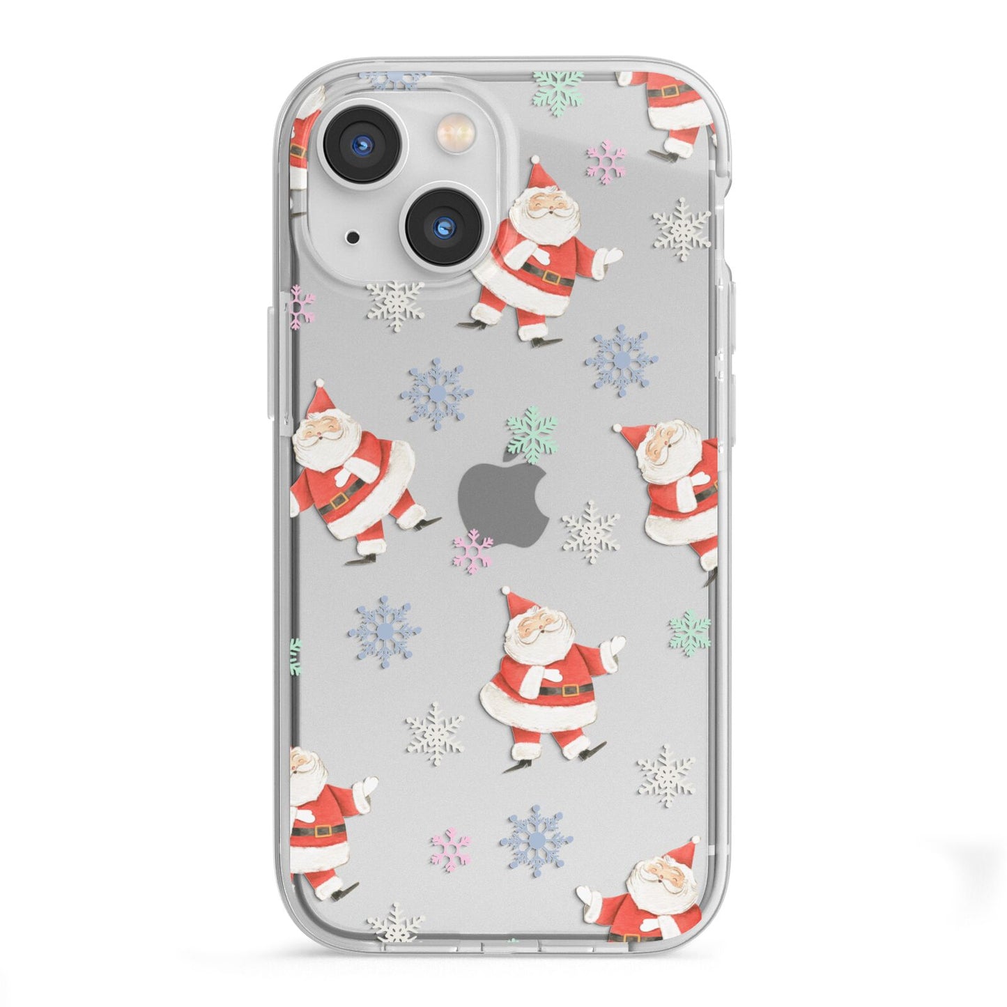 Santa Snowflake iPhone 13 Mini TPU Impact Case with White Edges