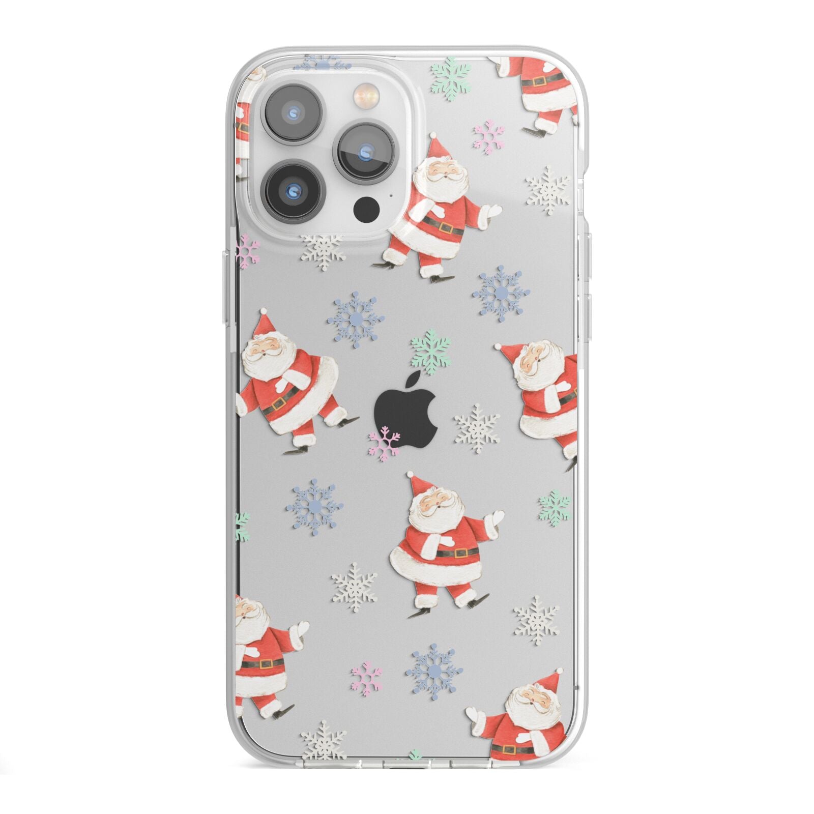 Santa Snowflake iPhone 13 Pro Max TPU Impact Case with White Edges