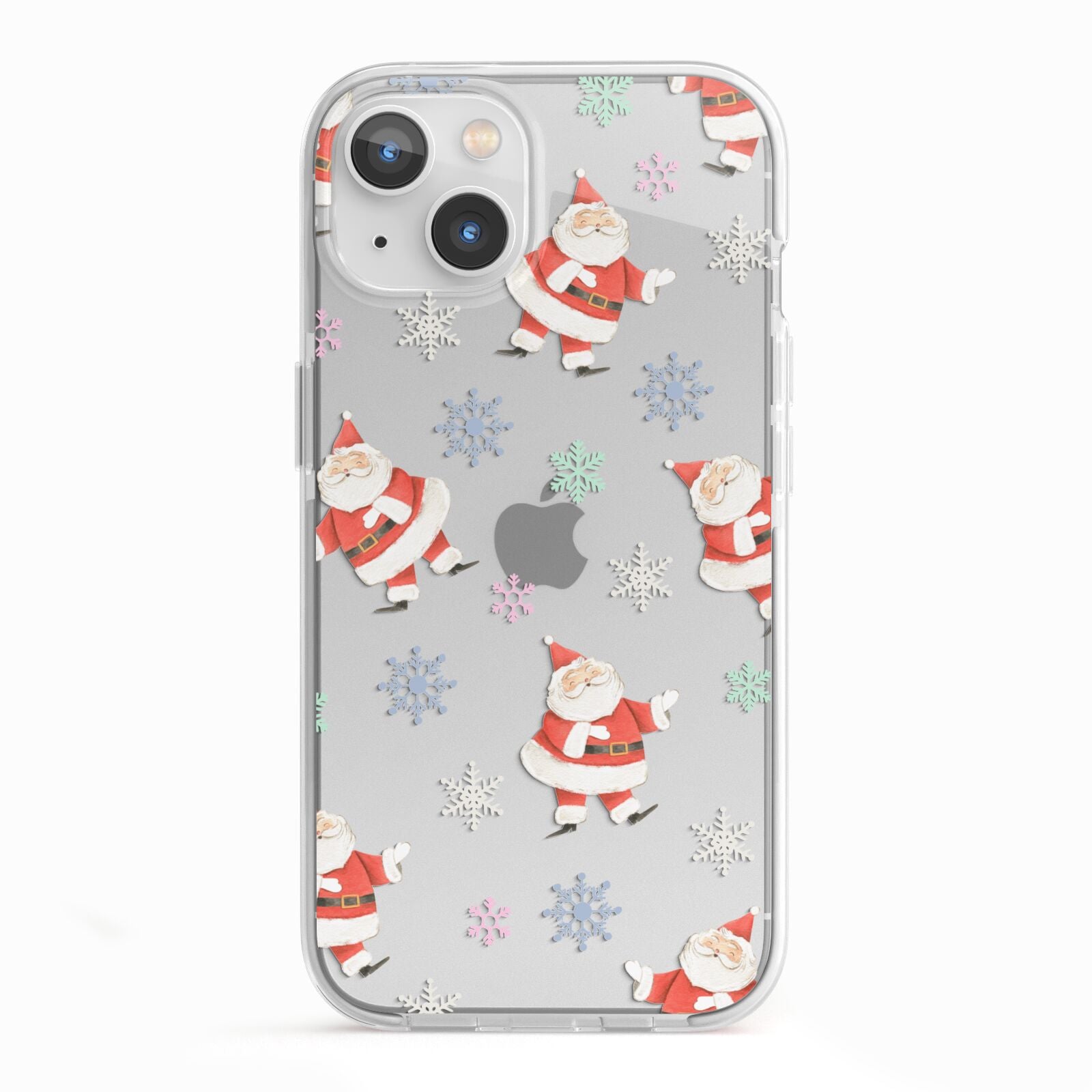 Santa Snowflake iPhone 13 TPU Impact Case with White Edges