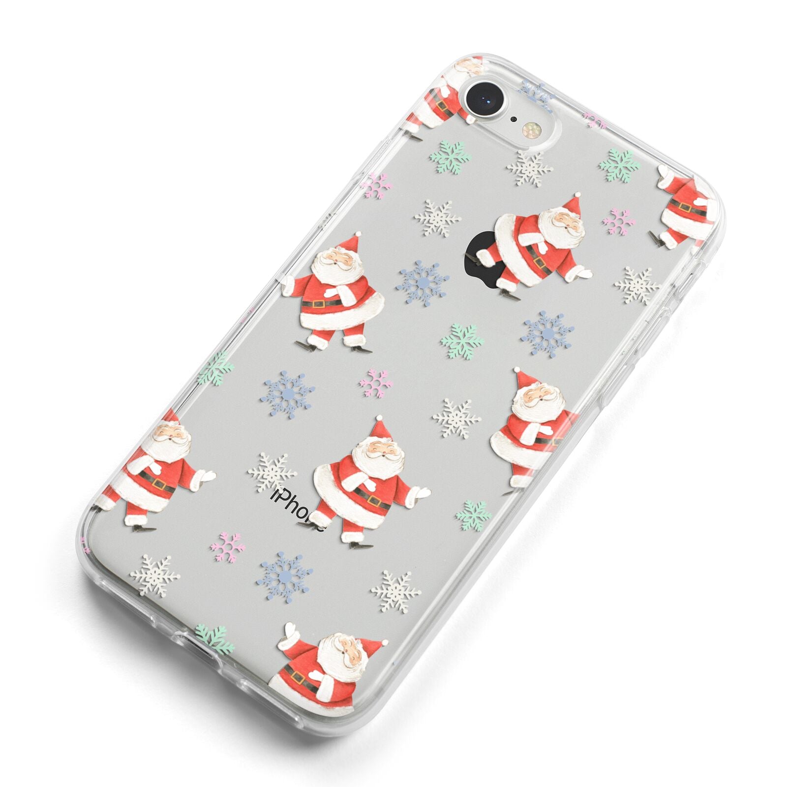 Santa Snowflake iPhone 8 Bumper Case on Silver iPhone Alternative Image