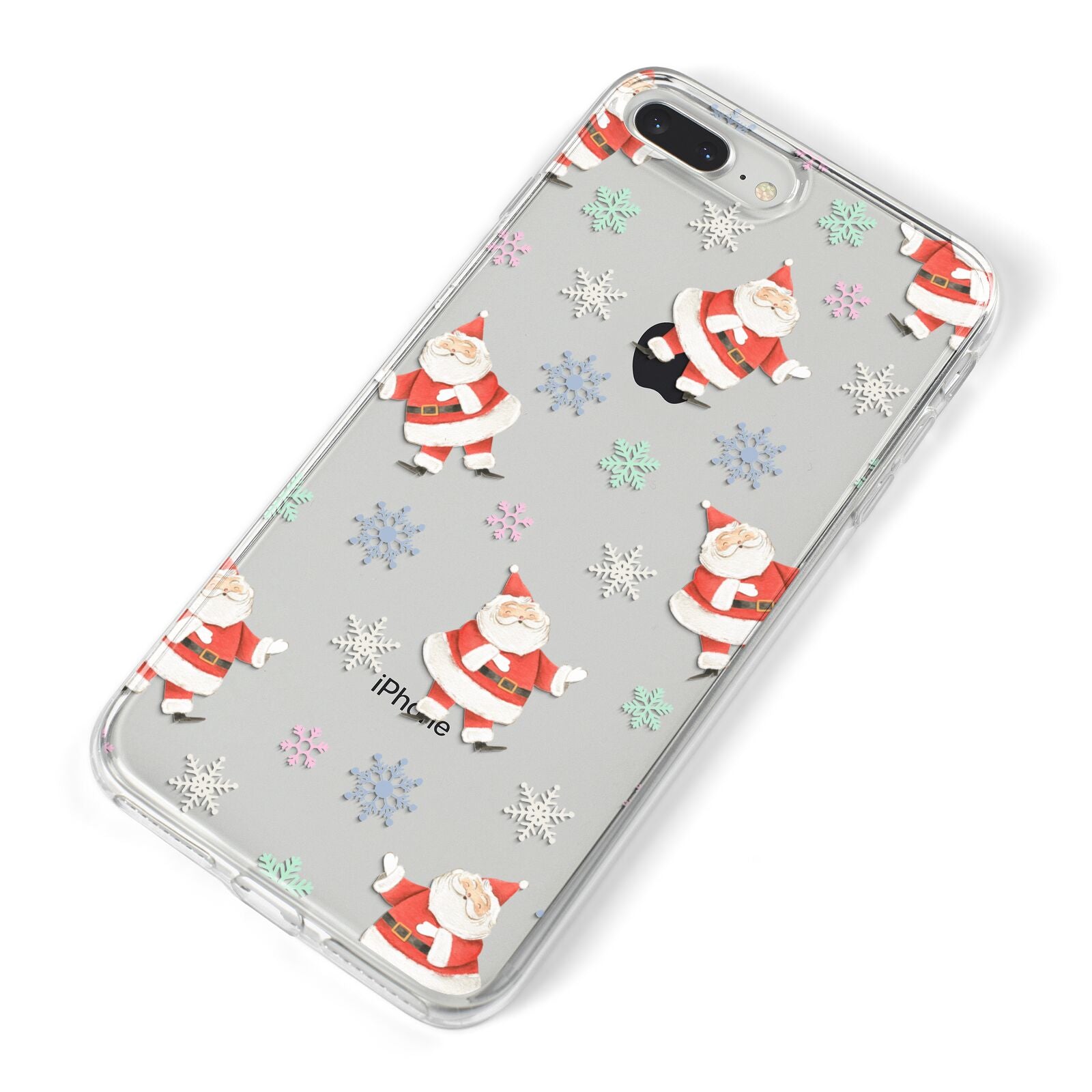 Santa Snowflake iPhone 8 Plus Bumper Case on Silver iPhone Alternative Image