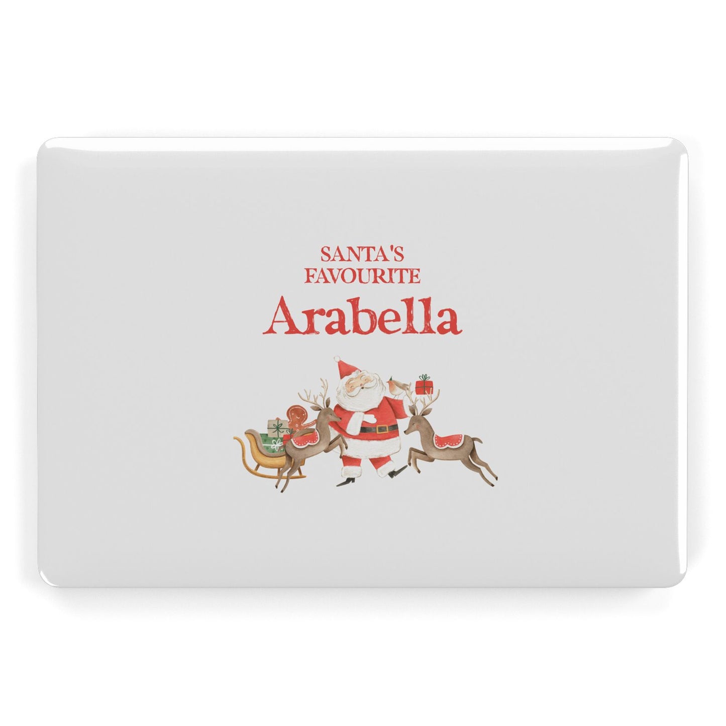 Santas Favourite Personalised Name Apple MacBook Case