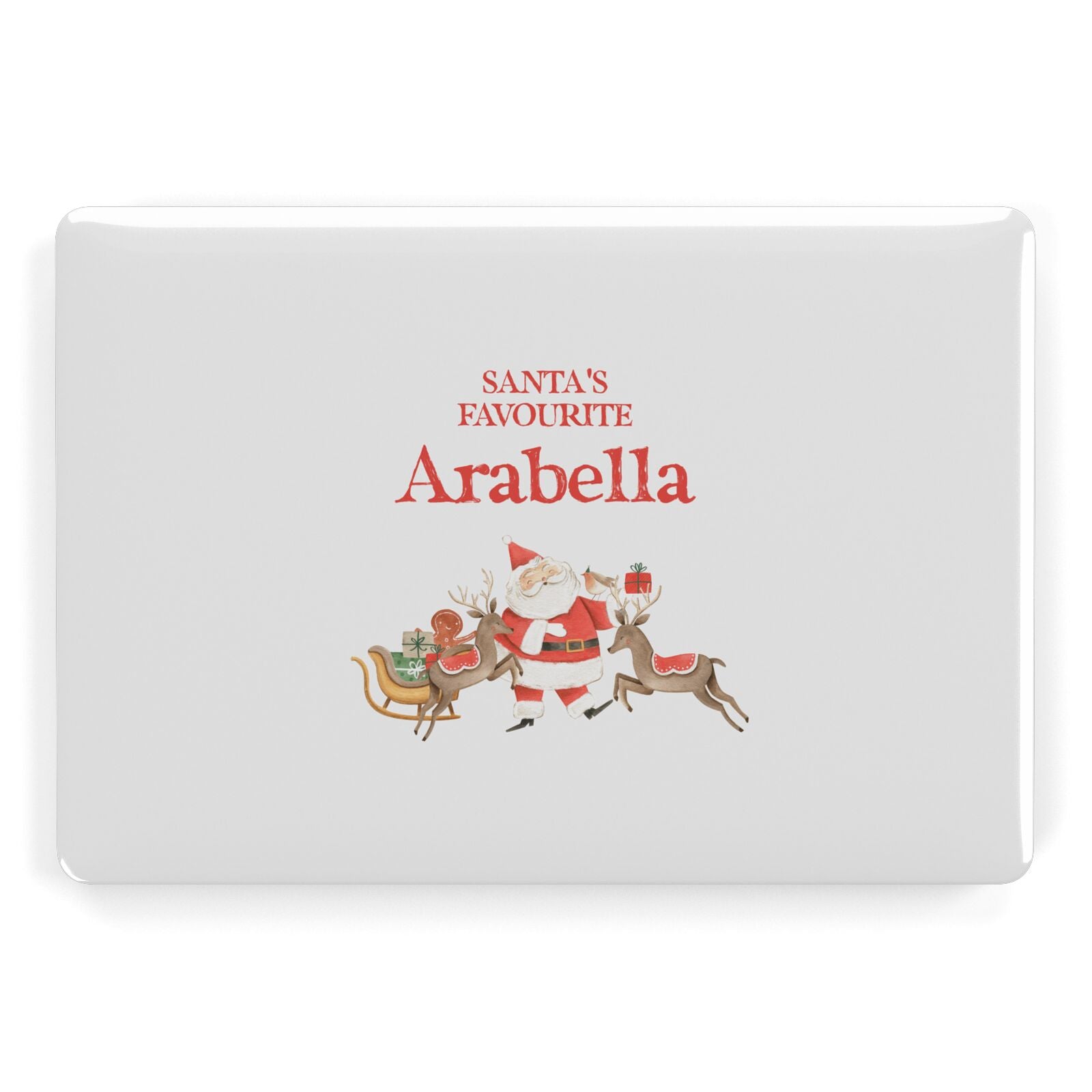 Santas Favourite Personalised Name Apple MacBook Case