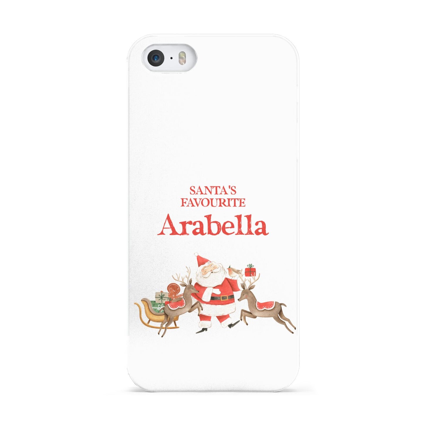 Santas Favourite Personalised Name Apple iPhone 5 Case