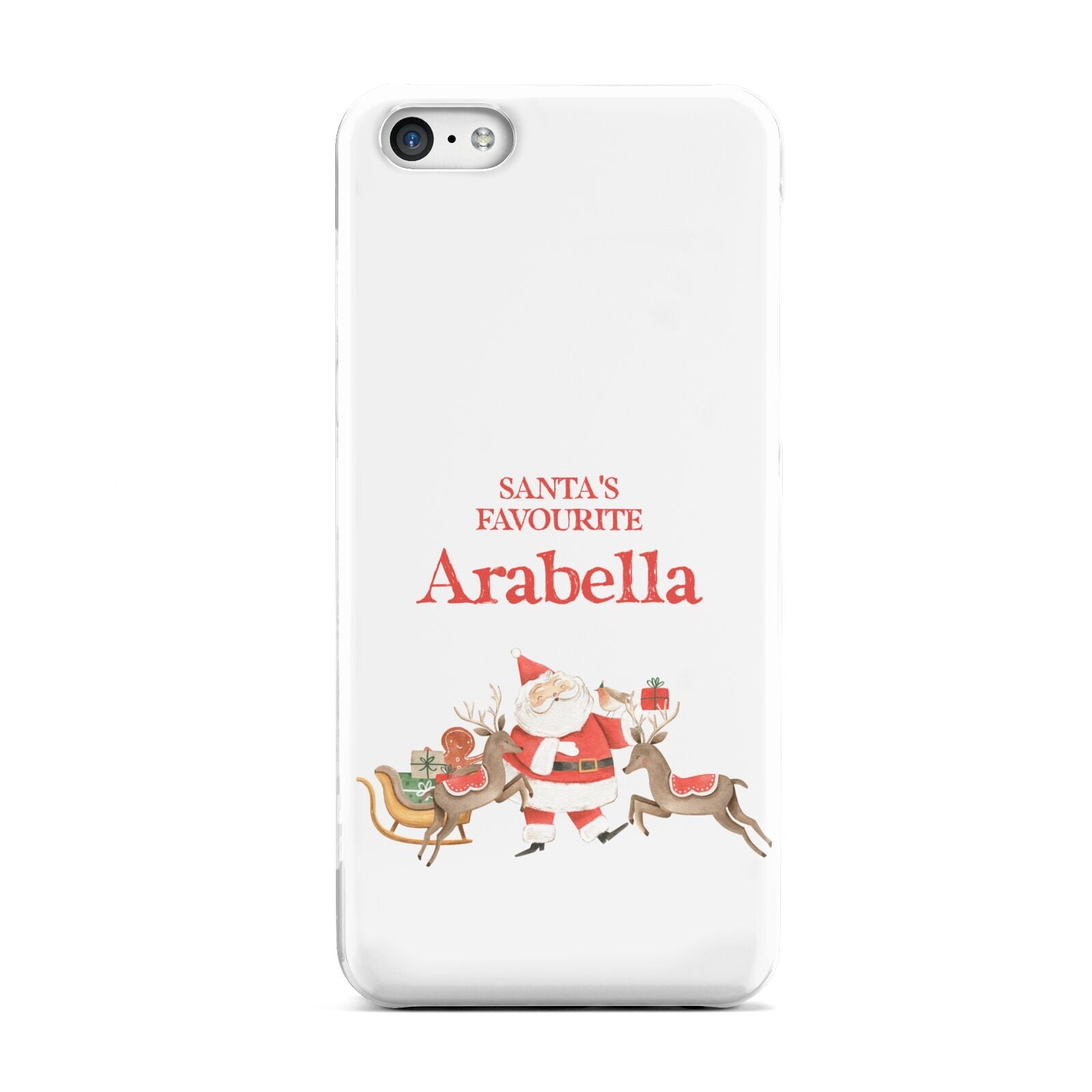 Santas Favourite Personalised Name Apple iPhone 5c Case