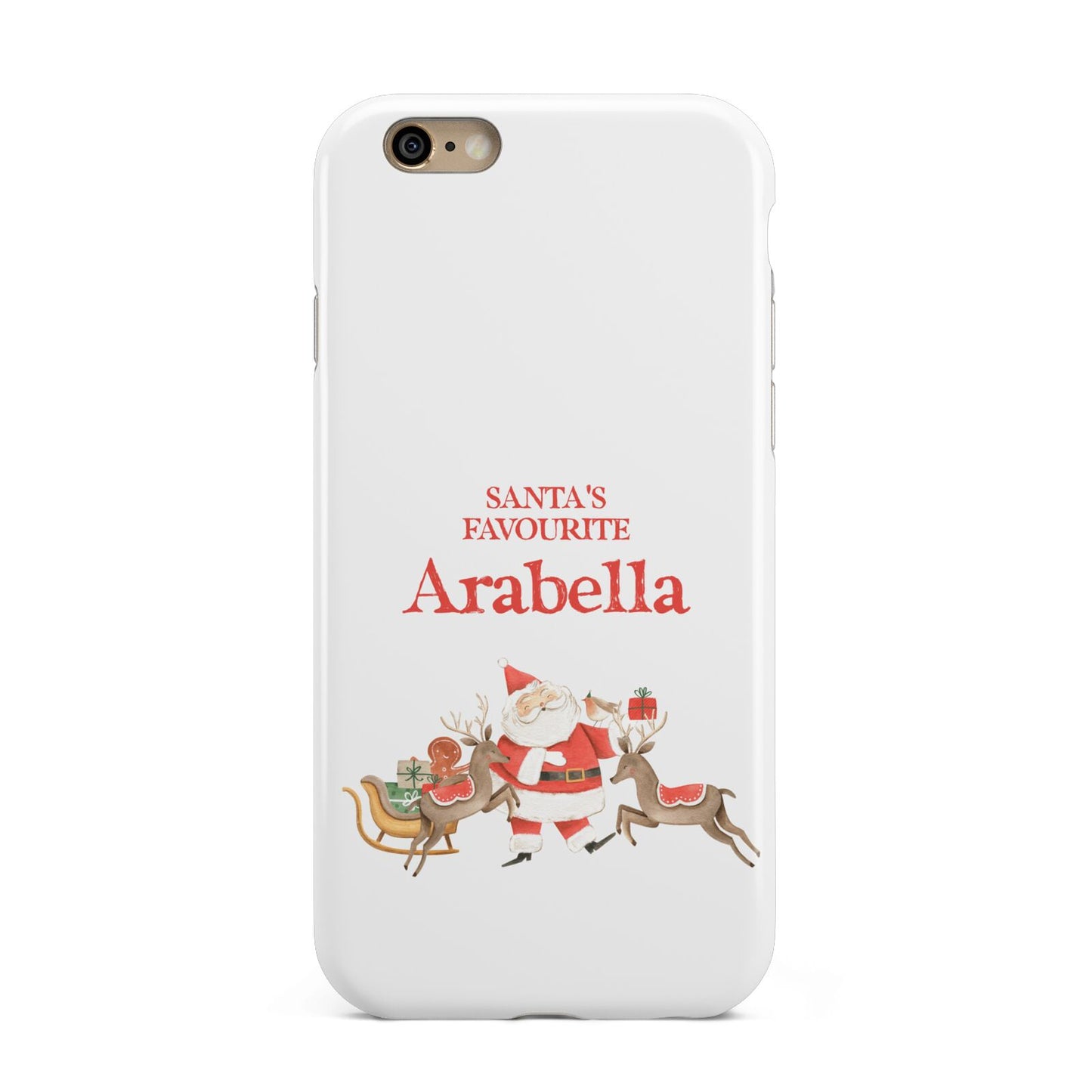 Santas Favourite Personalised Name Apple iPhone 6 3D Tough Case