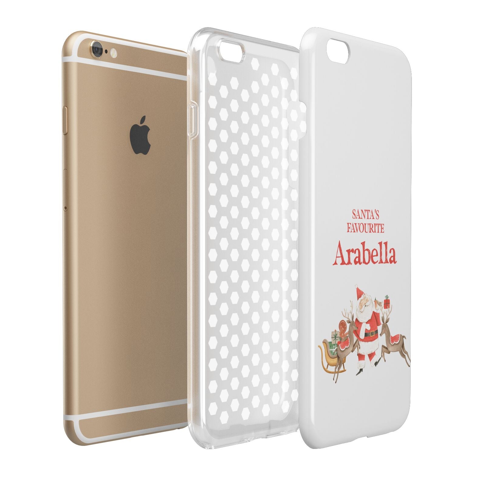 Santas Favourite Personalised Name Apple iPhone 6 Plus 3D Tough Case Expand Detail Image