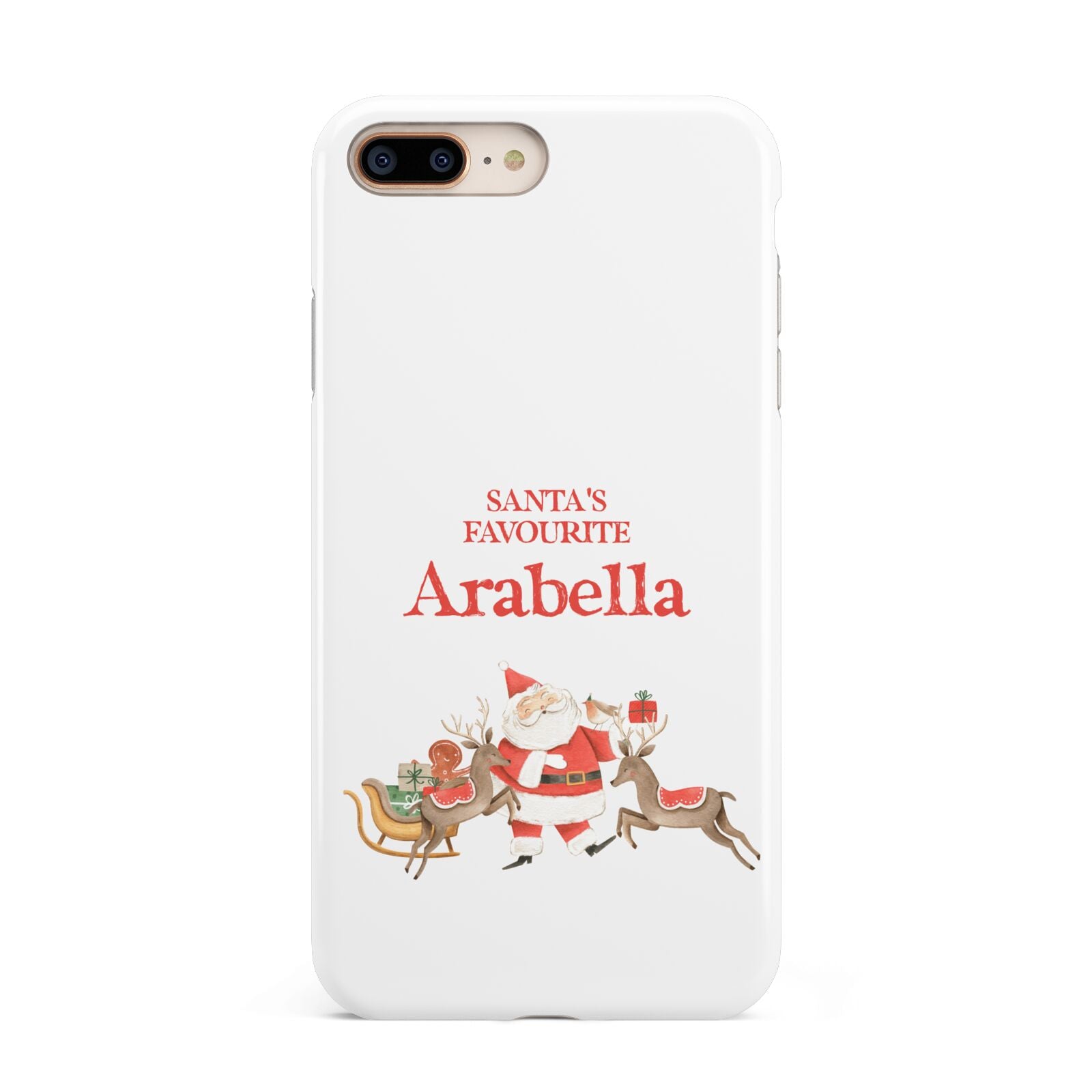 Santas Favourite Personalised Name Apple iPhone 7 8 Plus 3D Tough Case