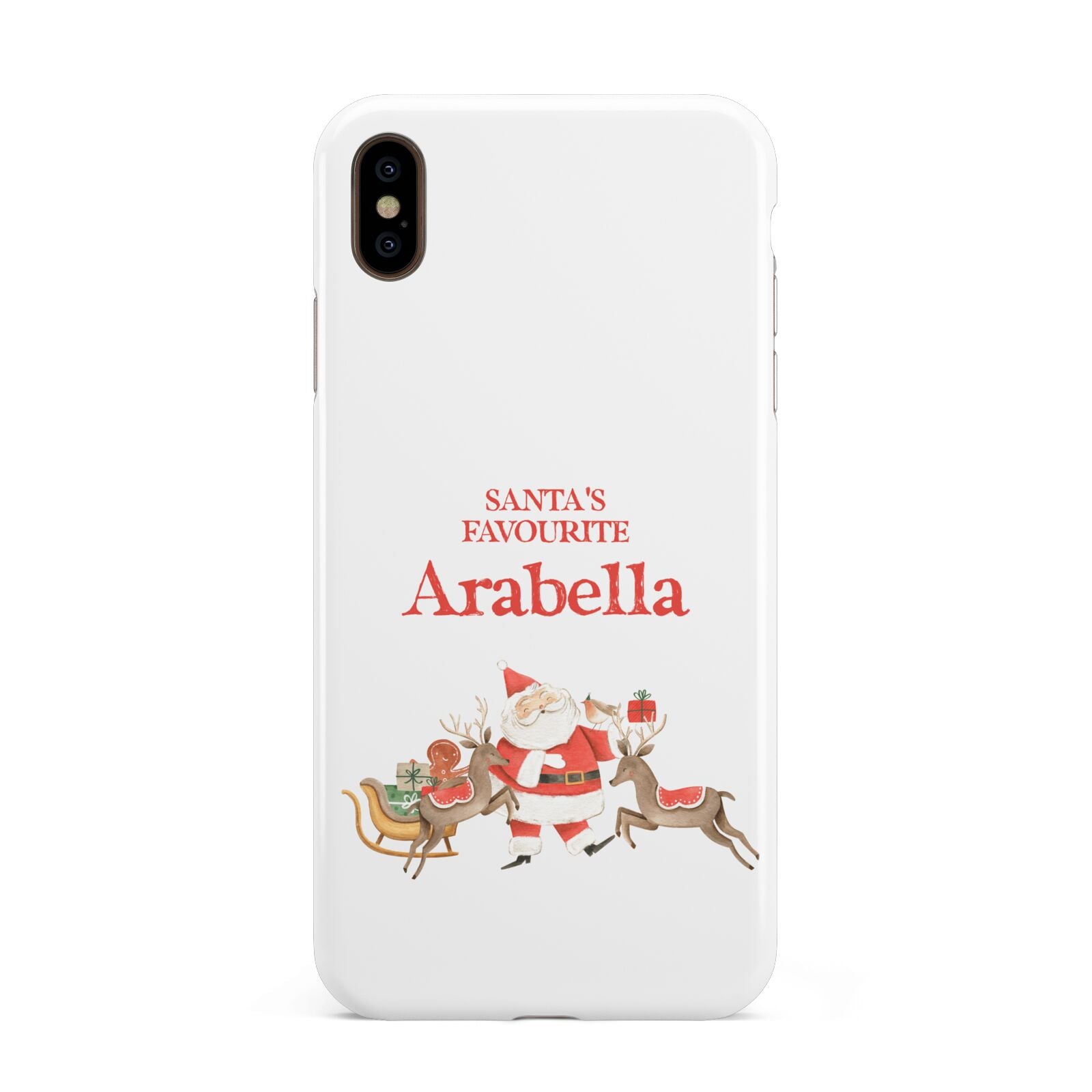 Santas Favourite Personalised Name Apple iPhone Xs Max 3D Tough Case