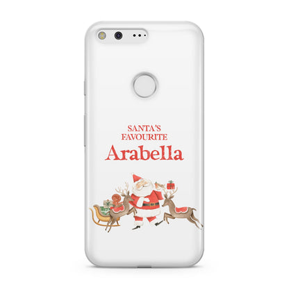 Santas Favourite Personalised Name Google Pixel Case