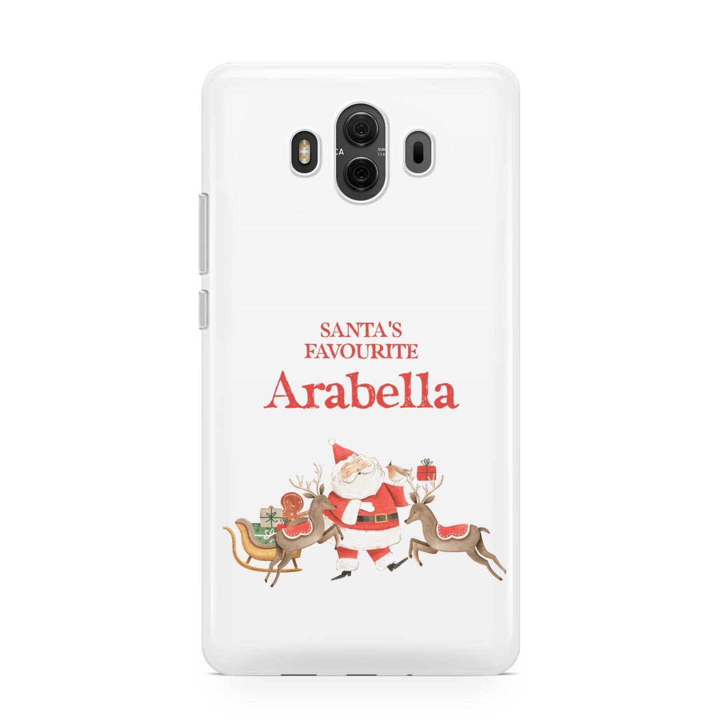 Santas Favourite Personalised Name Huawei Mate 10 Protective Phone Case