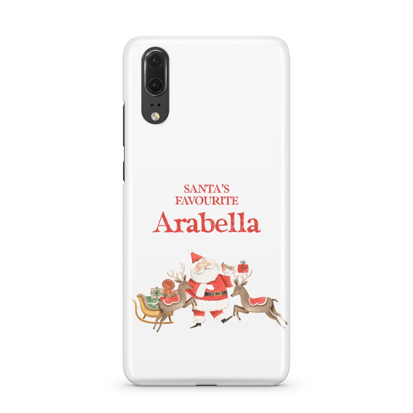 Santas Favourite Personalised Name Huawei P20 Phone Case