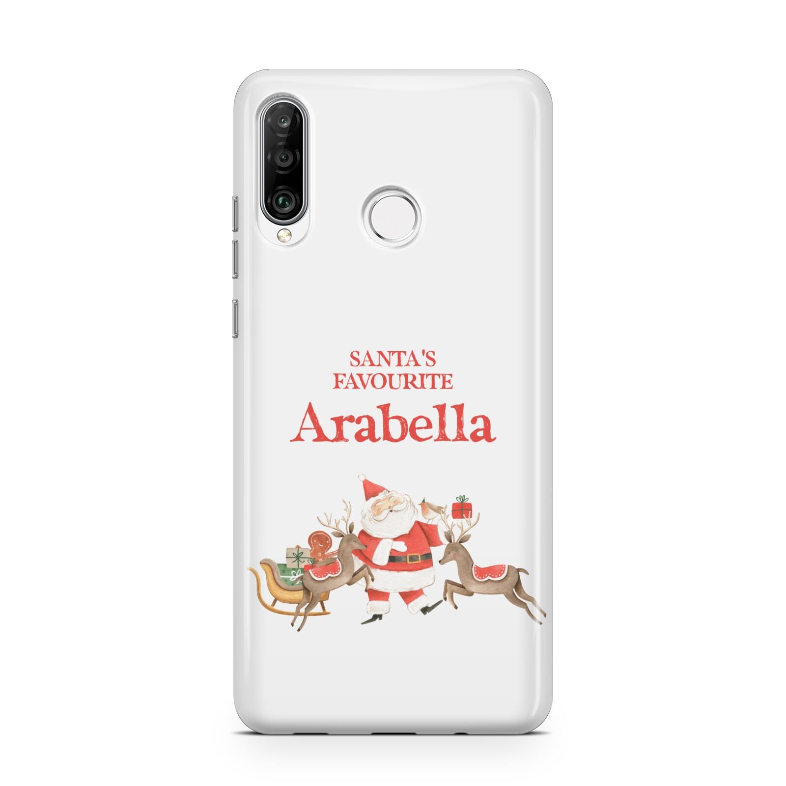 Santas Favourite Personalised Name Huawei P30 Lite Phone Case