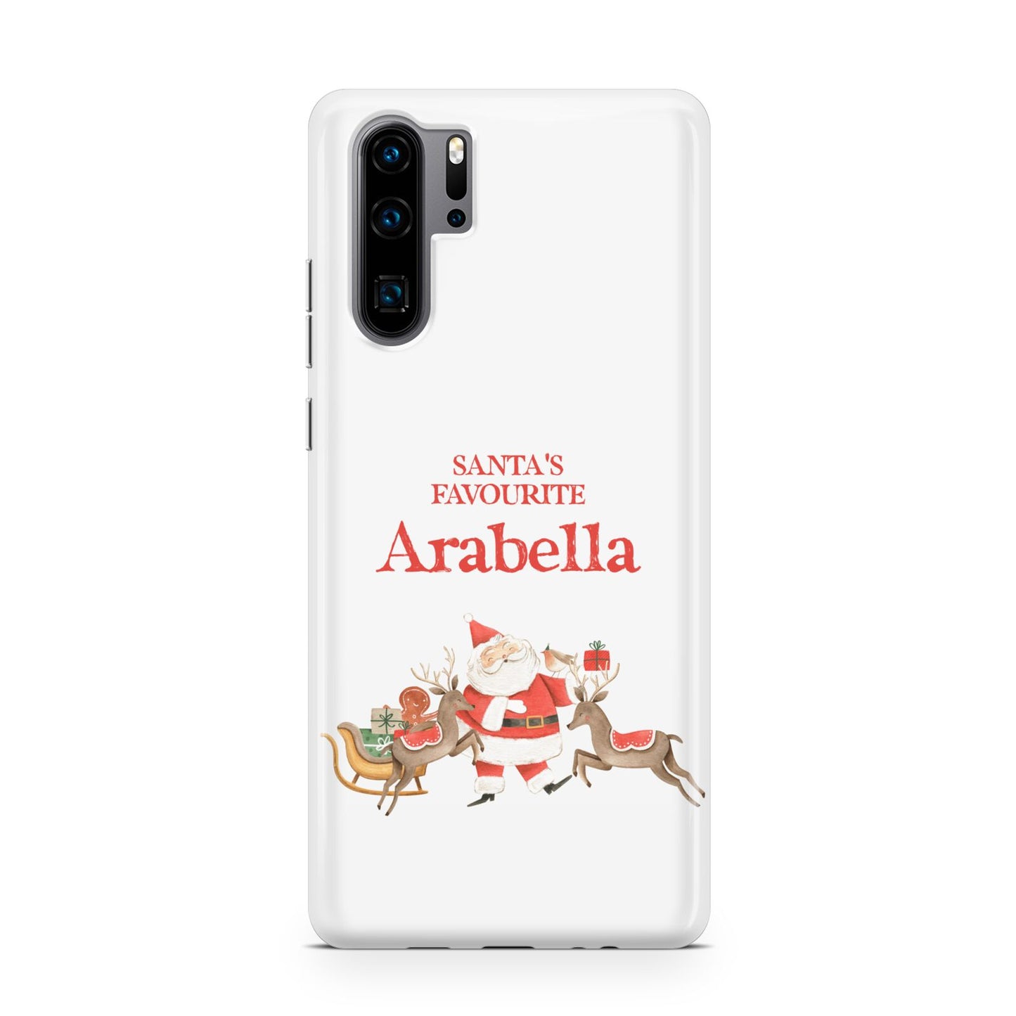 Santas Favourite Personalised Name Huawei P30 Pro Phone Case