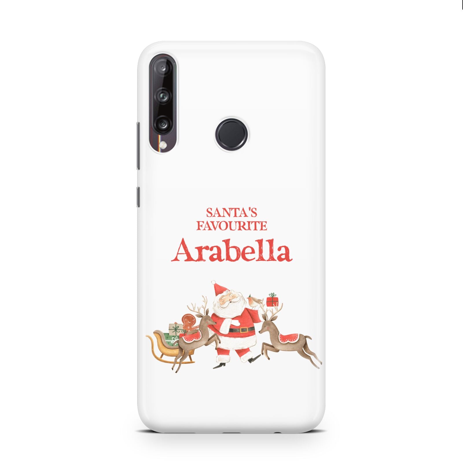 Santas Favourite Personalised Name Huawei P40 Lite E Phone Case