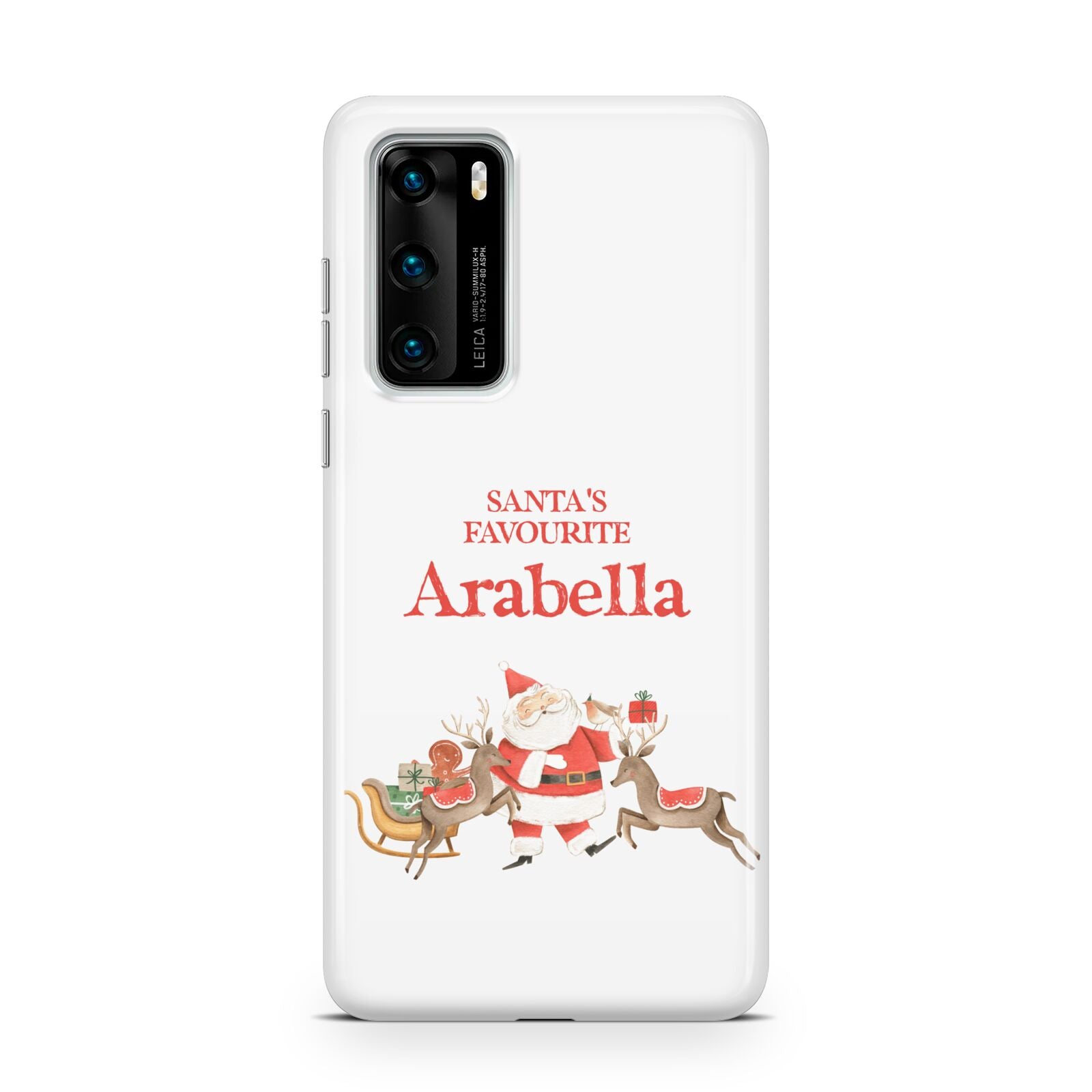 Santas Favourite Personalised Name Huawei P40 Phone Case