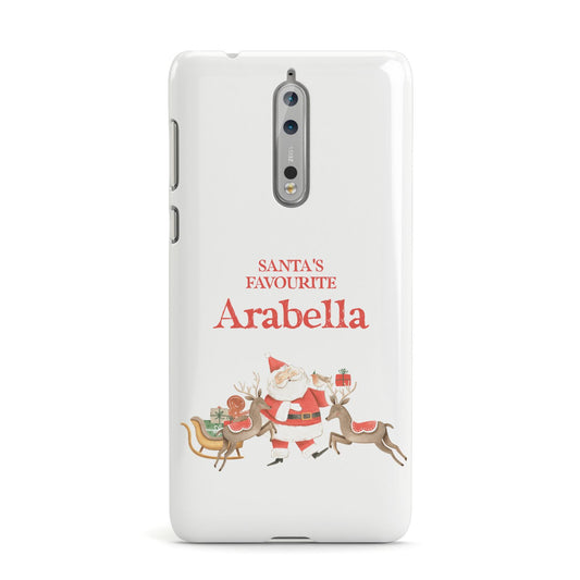 Santas Favourite Personalised Name Nokia Case