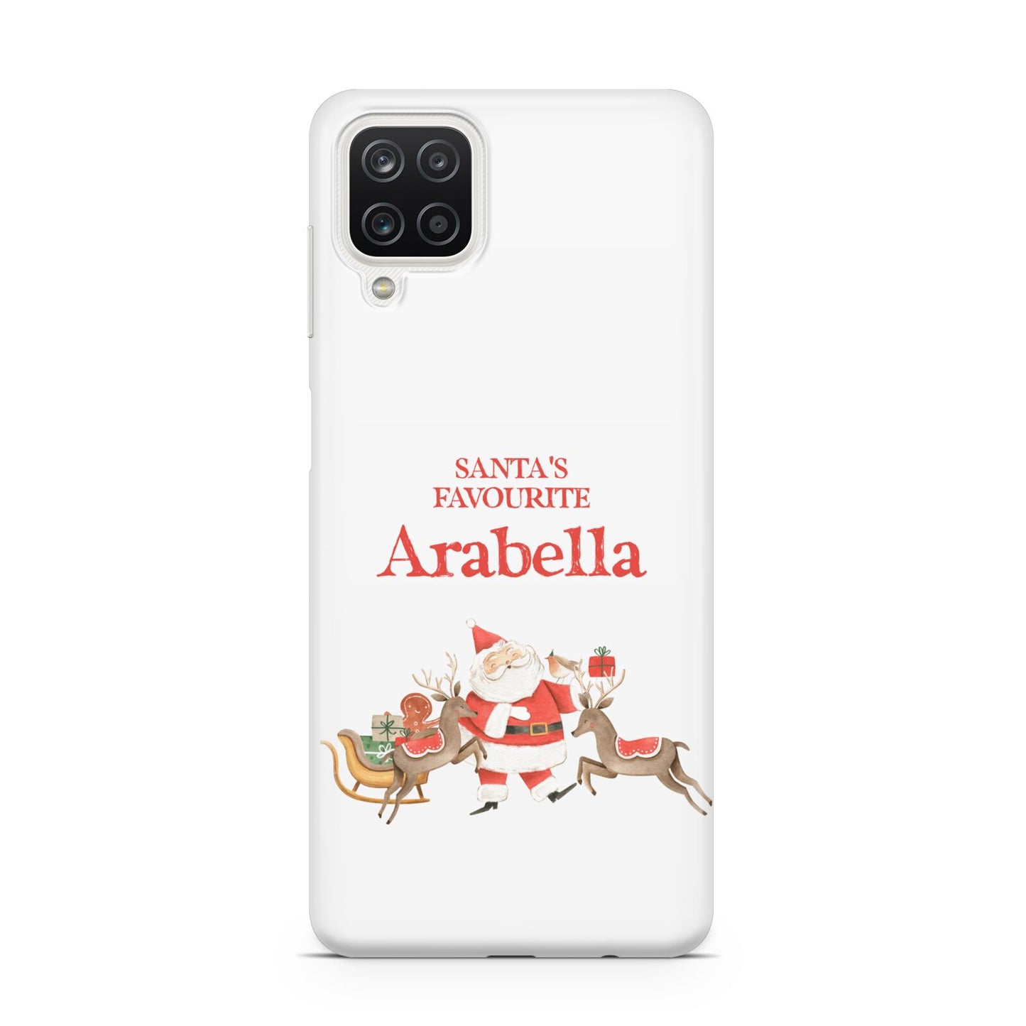 Santas Favourite Personalised Name Samsung A12 Case